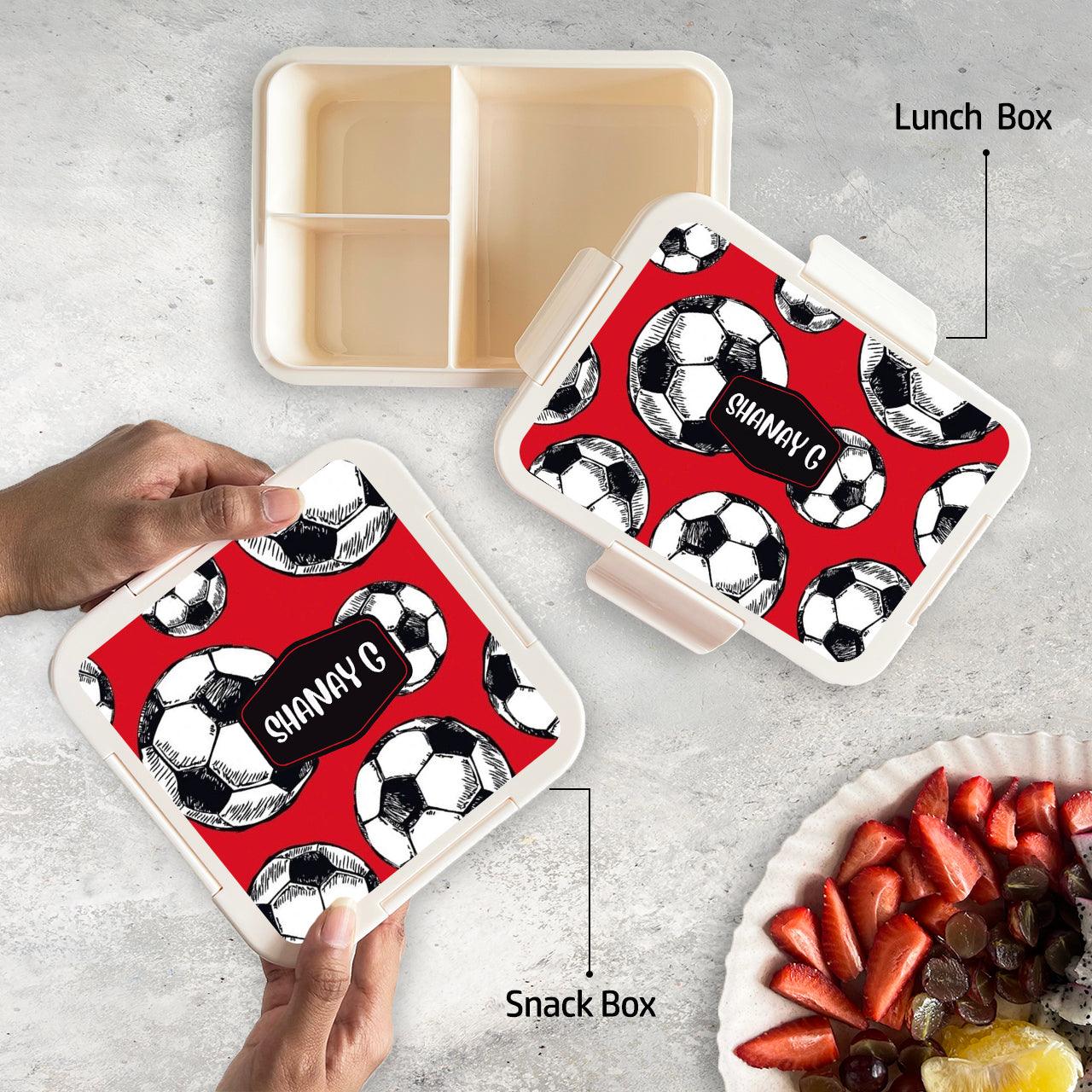 Custom Snack Box & Lunch Box for kids - Football Design