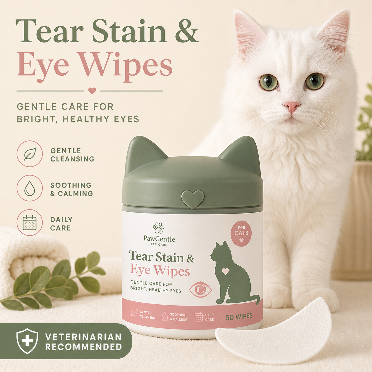 Tear Stain & Eye Wipes