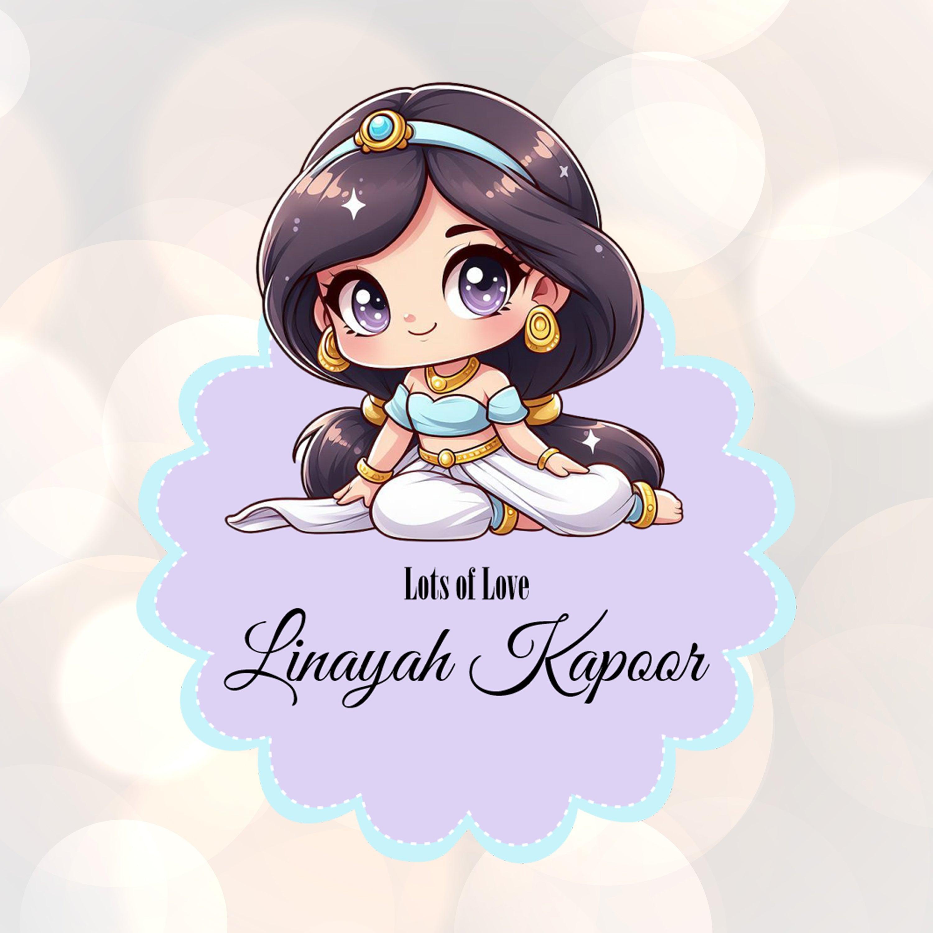 Die-Cut Gift Tags/Gift Labels - Princess Jasmine