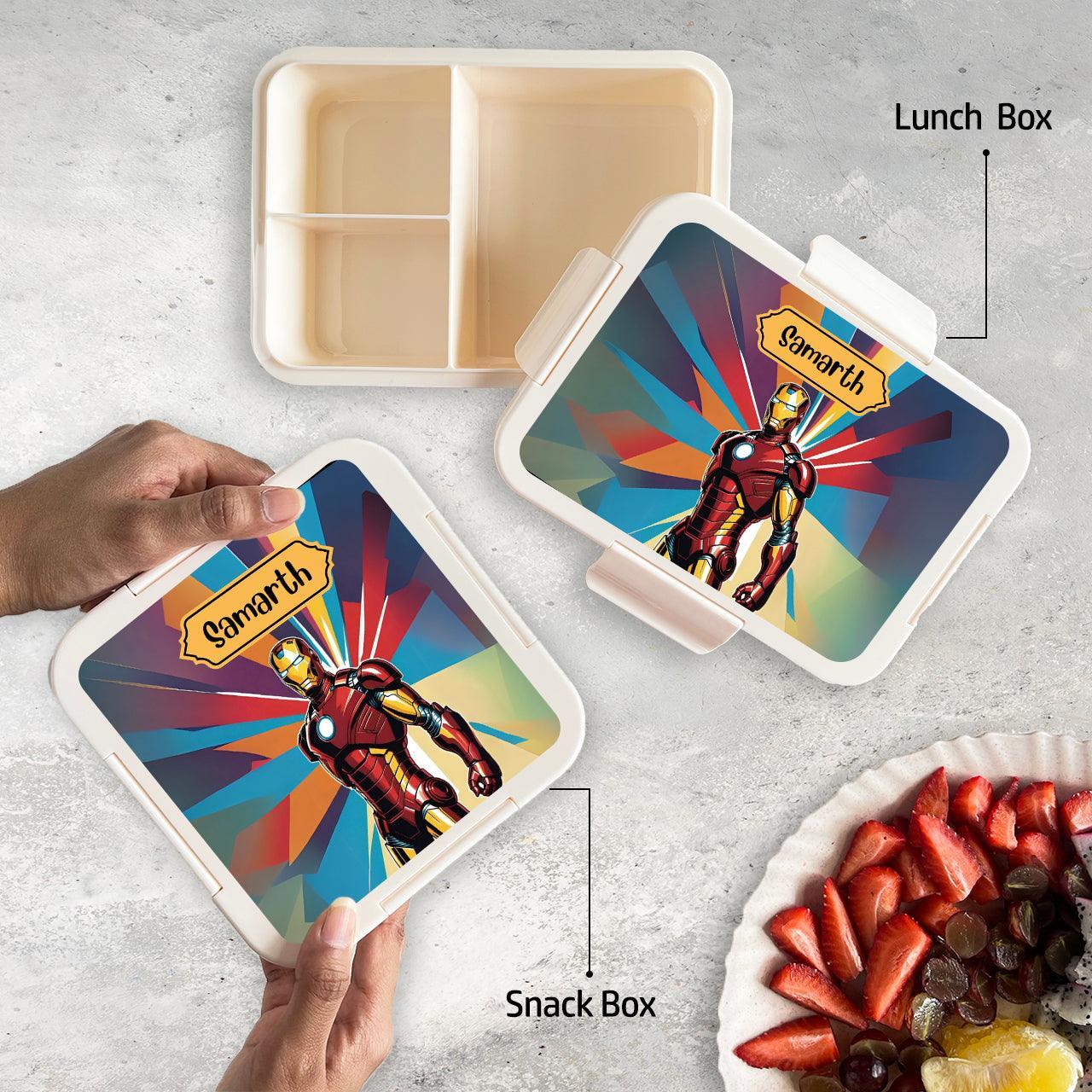 Custom Snack Box & Lunch Box for kids - Iron Man Design