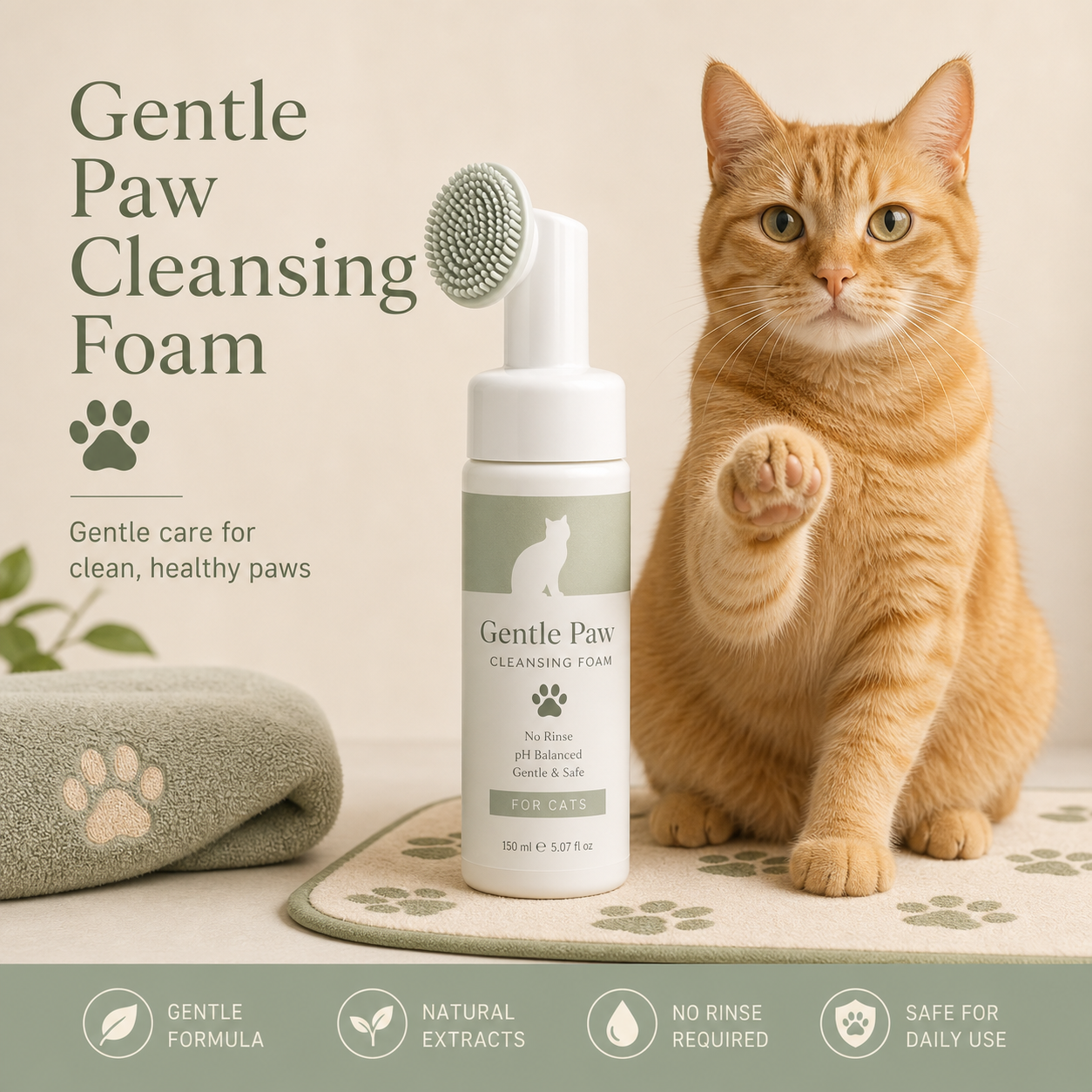 Gentle Paw Cleansing Foam