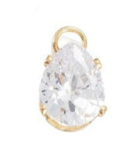 Cubic Zirconia Teardrop Charm