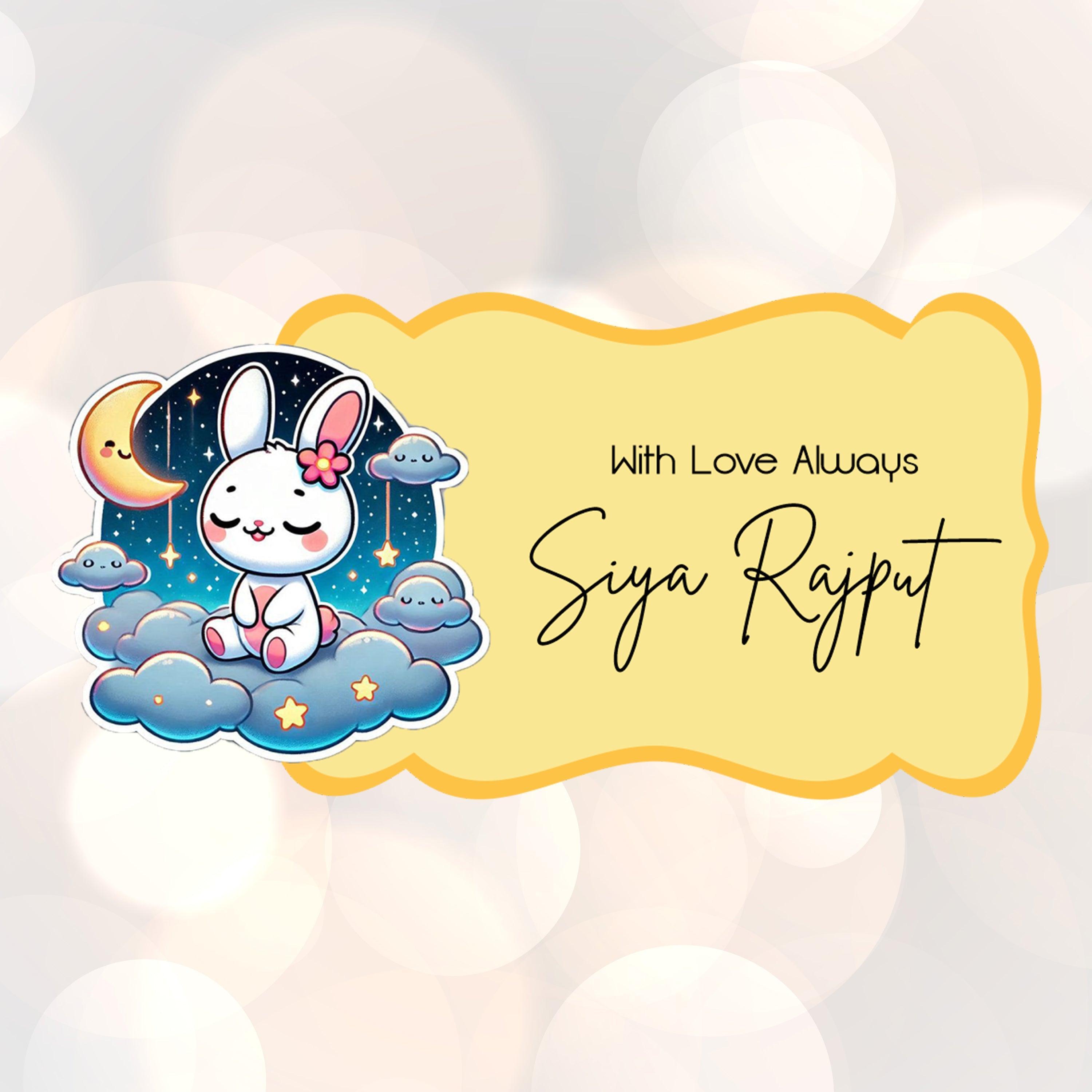 Die-Cut Gift Tags/Gift Labels - Sleepy Bunny Design