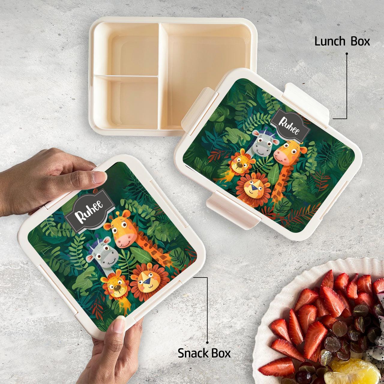 Custom Snack Box & Lunch Box for kids - Jungle Safari Theme