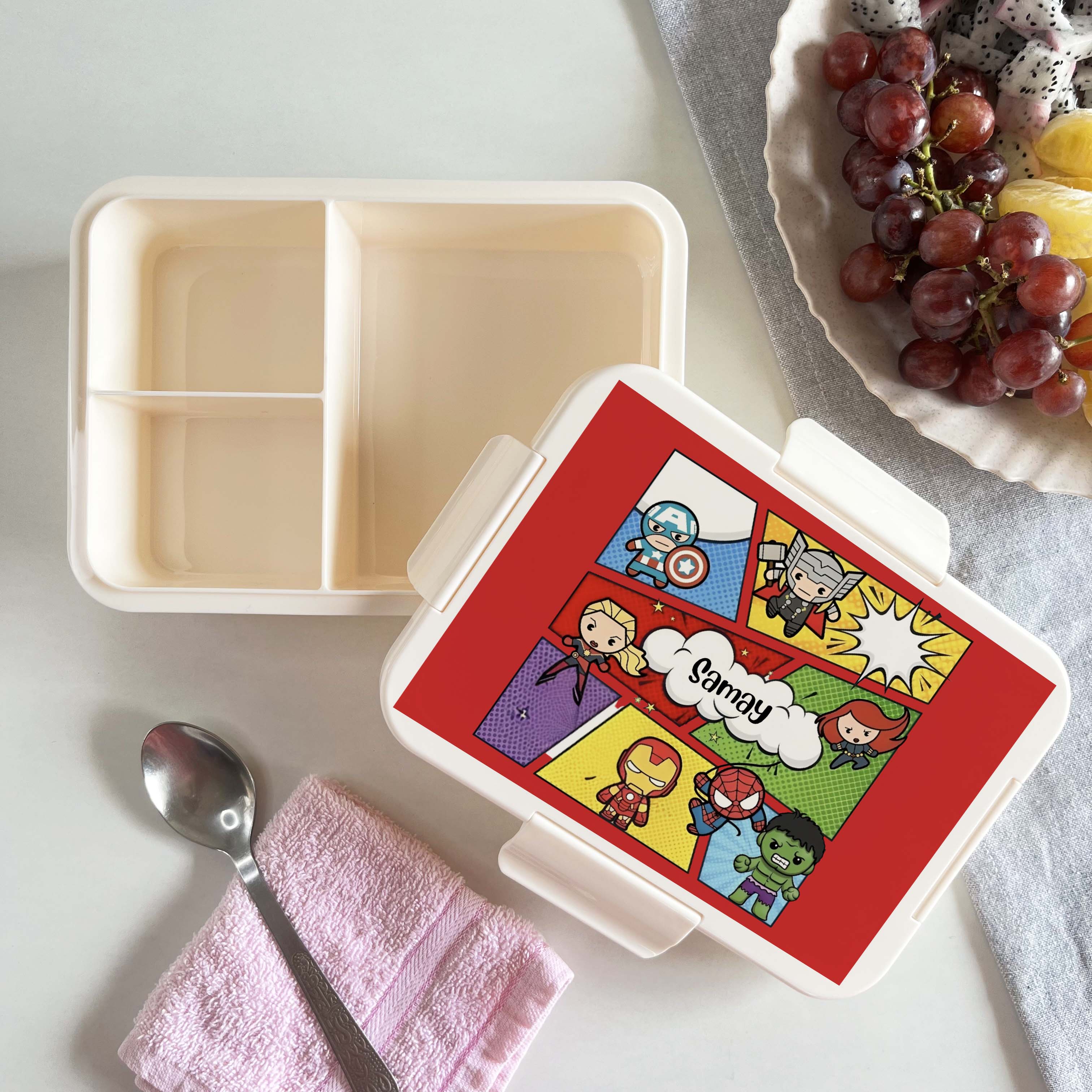 Custom Snack Box & Lunch Box for kids - Superhero Theme