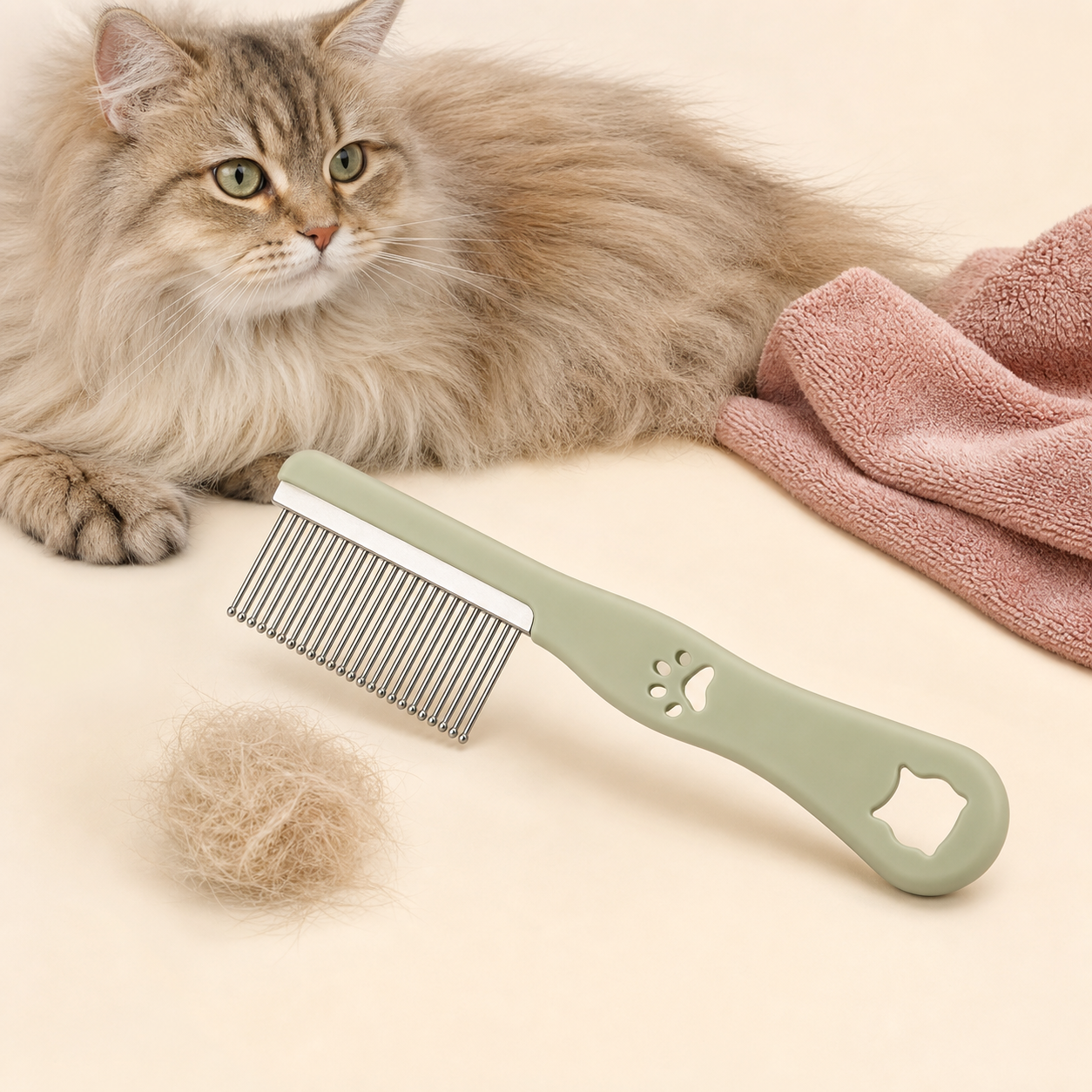 Rounded-Tooth Grooming Comb