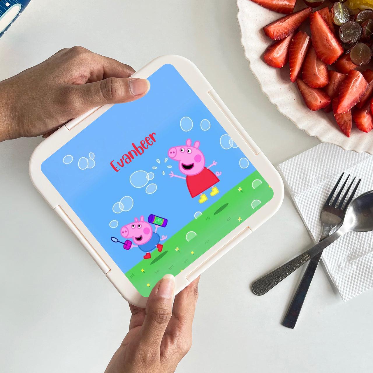 Custom Snack Box & Lunch Box for kids - Peppa Design
