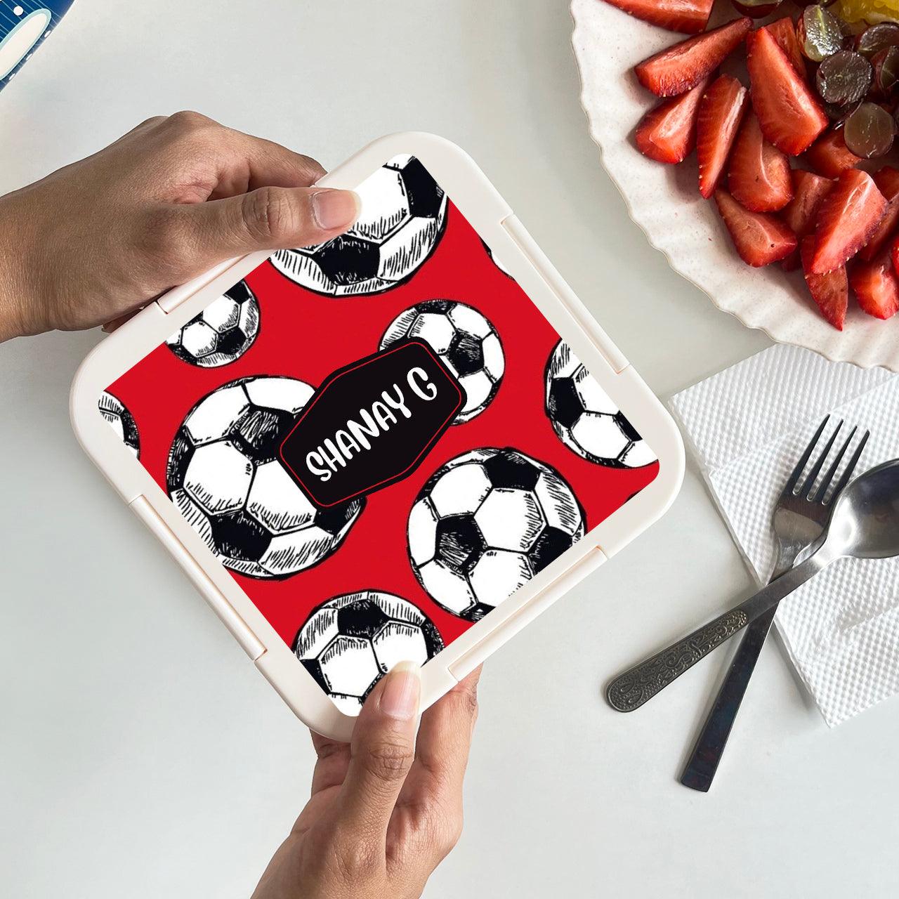 Custom Snack Box & Lunch Box for kids - Football Design