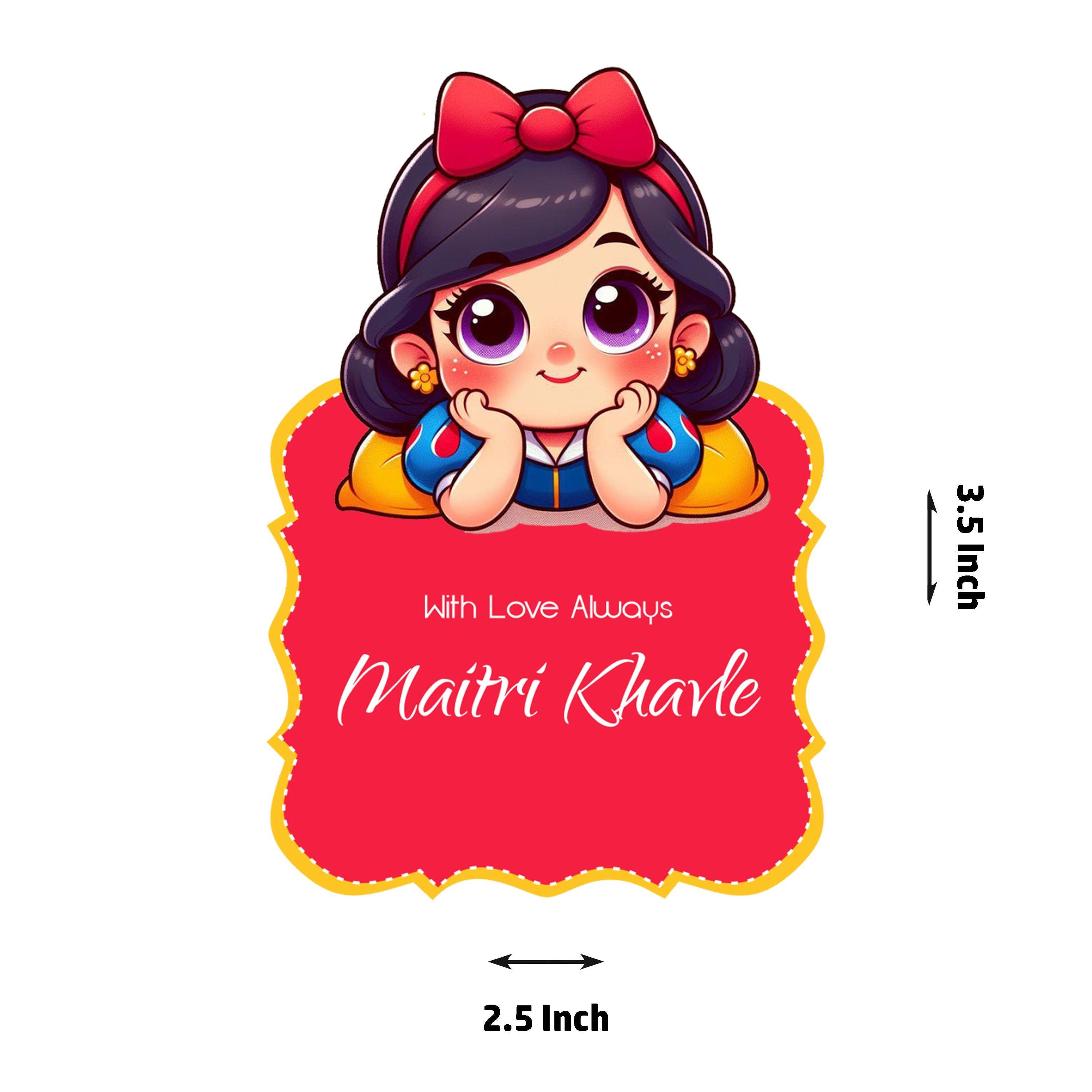 Die-Cut Gift Tags/Gift Labels - Snow White Design