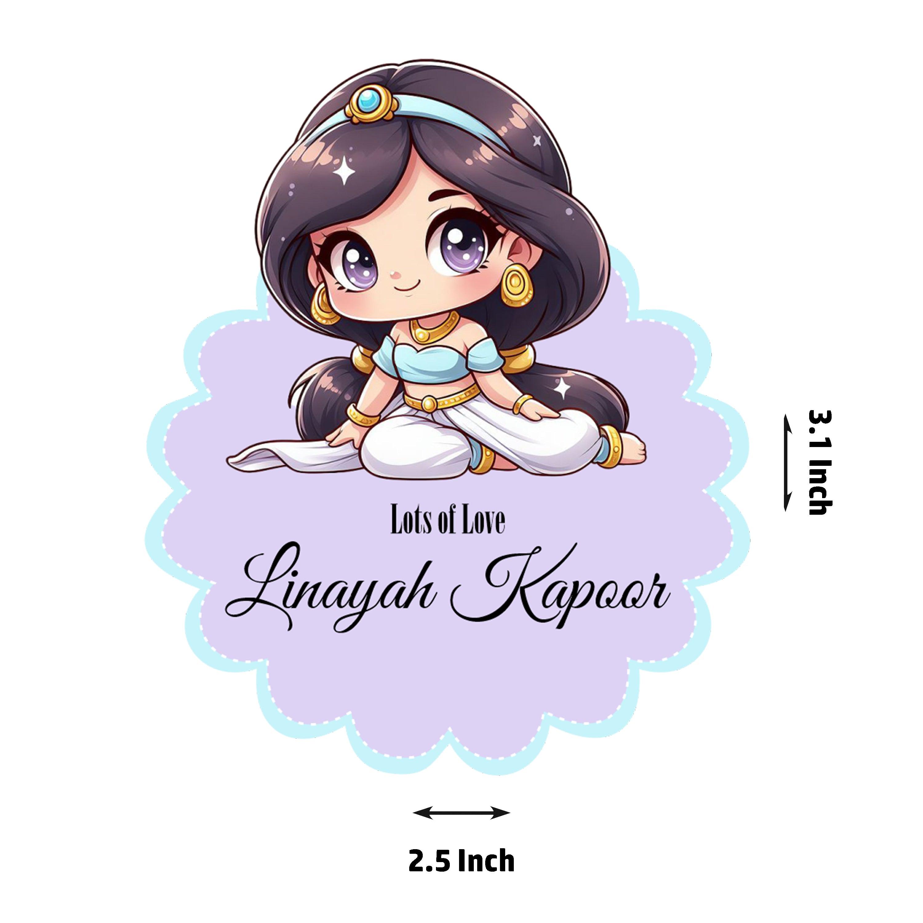 Die-Cut Gift Tags/Gift Labels - Princess Jasmine