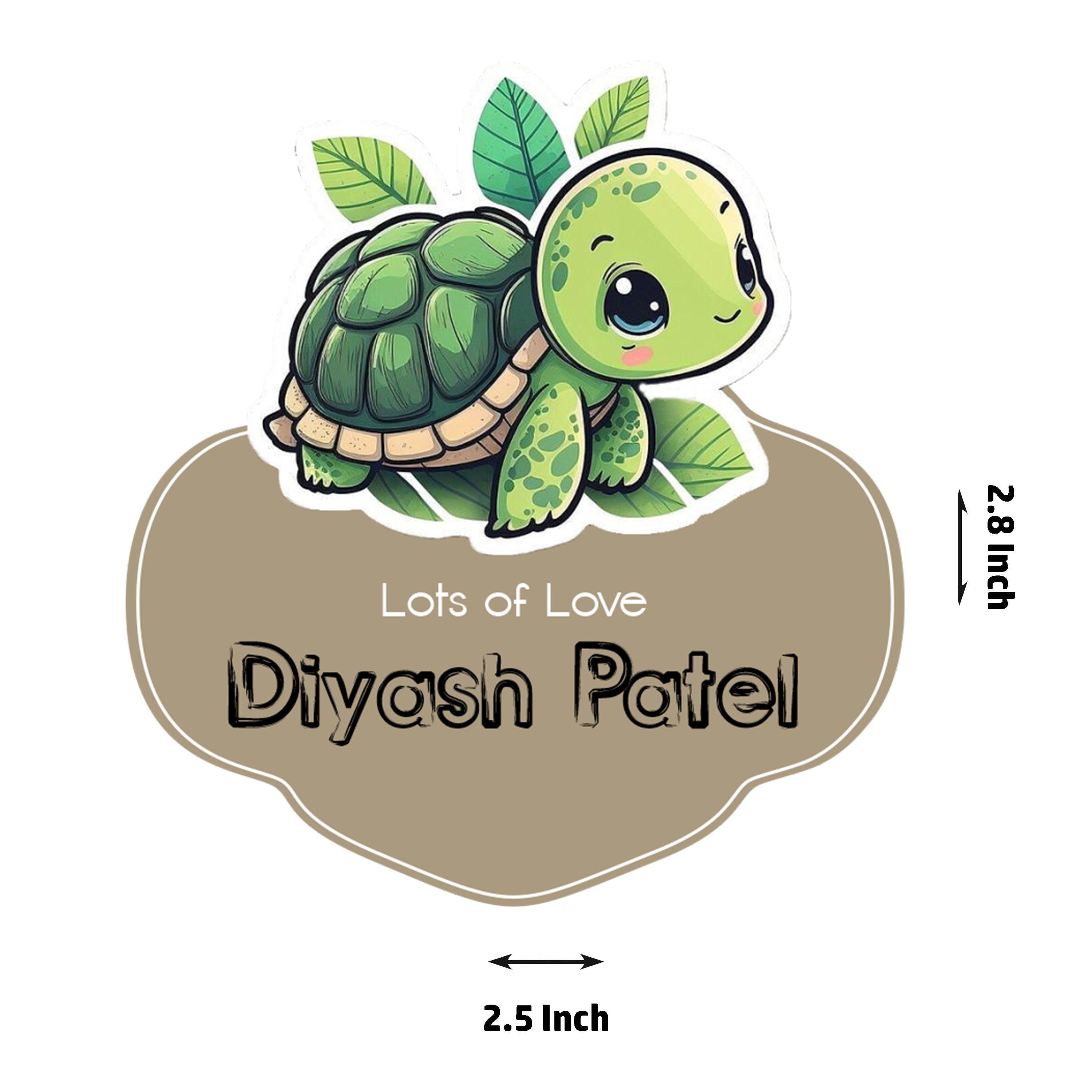 Die-Cut Gift Tags/Gift Labels - Turtle Treat