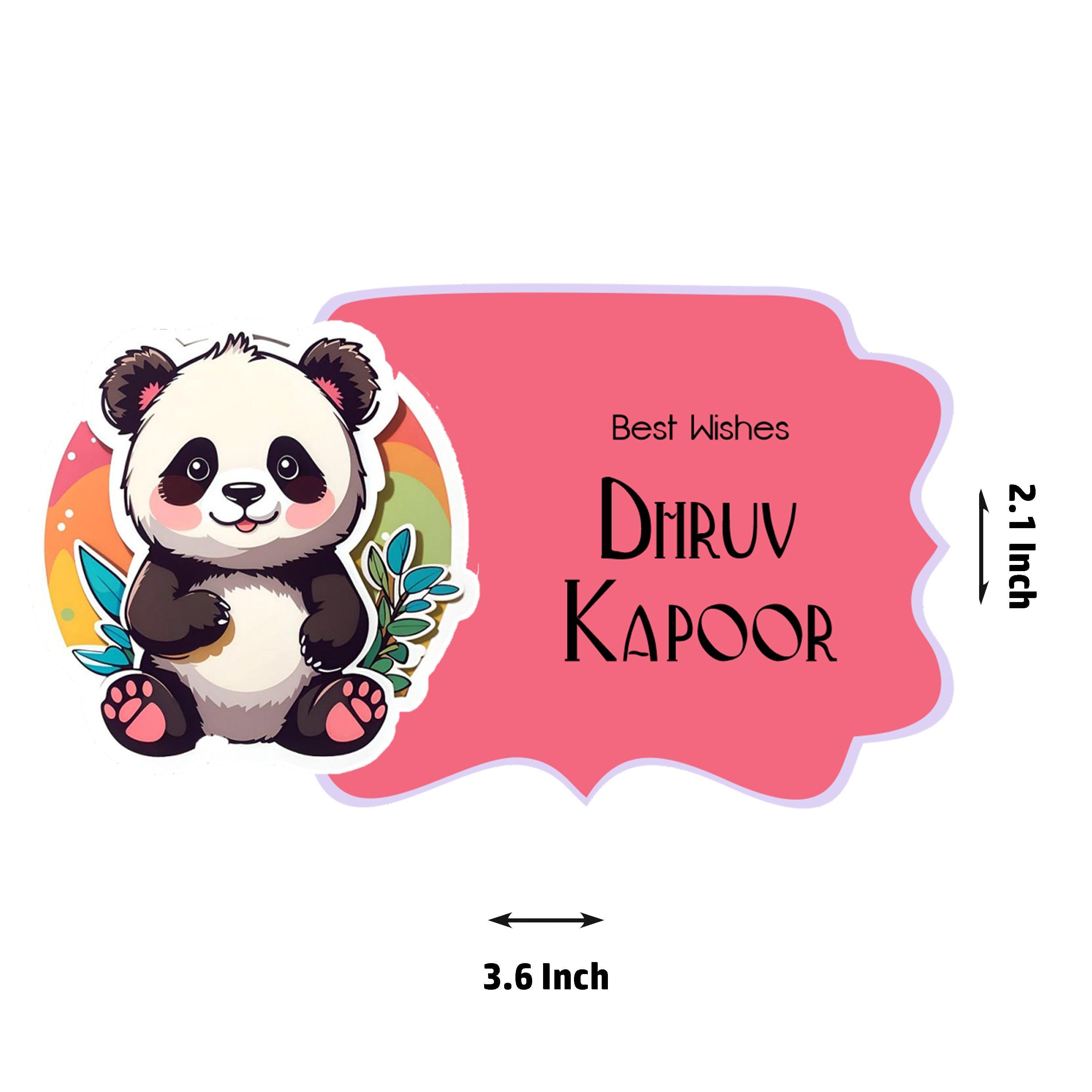 Die-Cut Gift Tags/Gift Labels - Panda Love Design