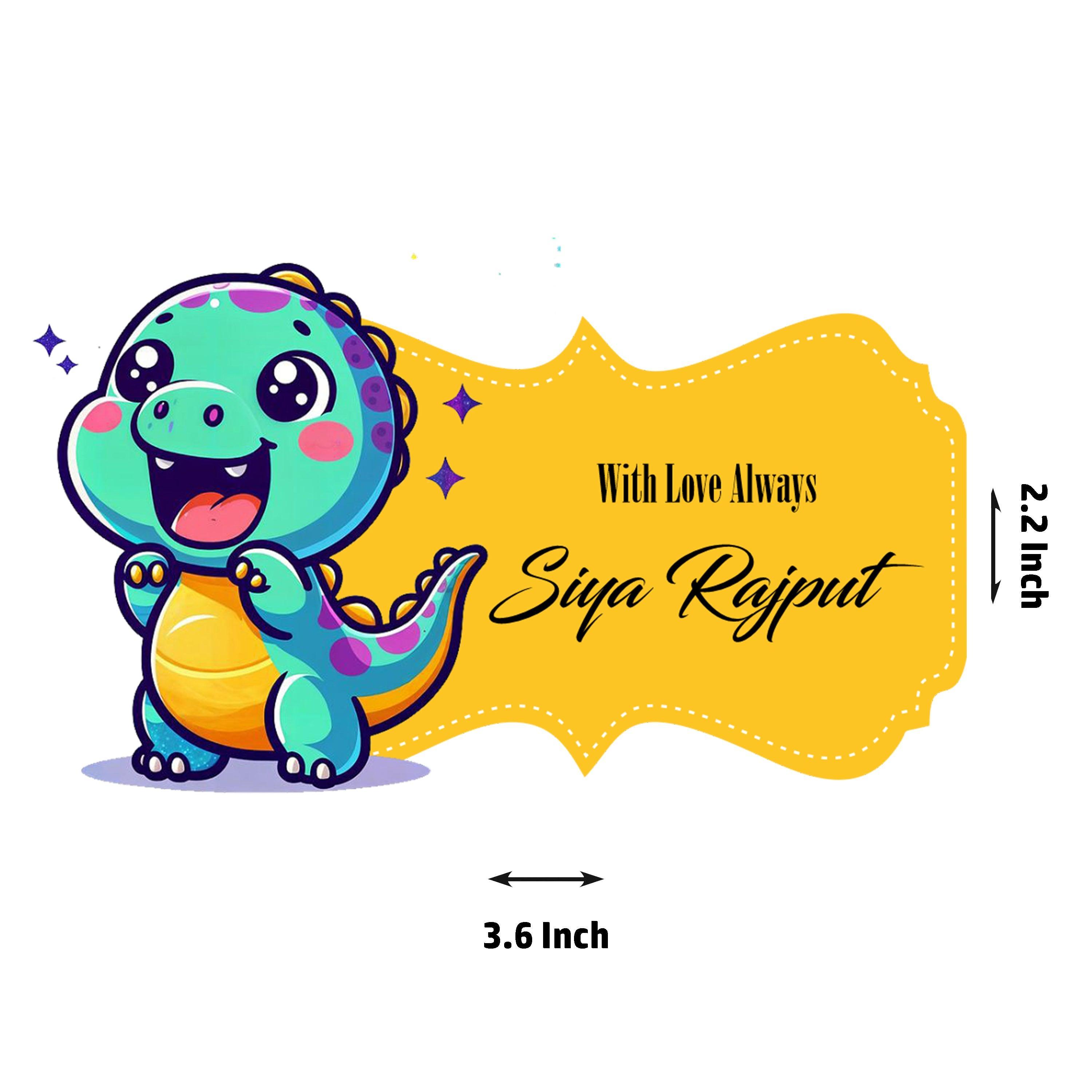 Die-Cut Gift Tags/Gift Labels - Dino Design