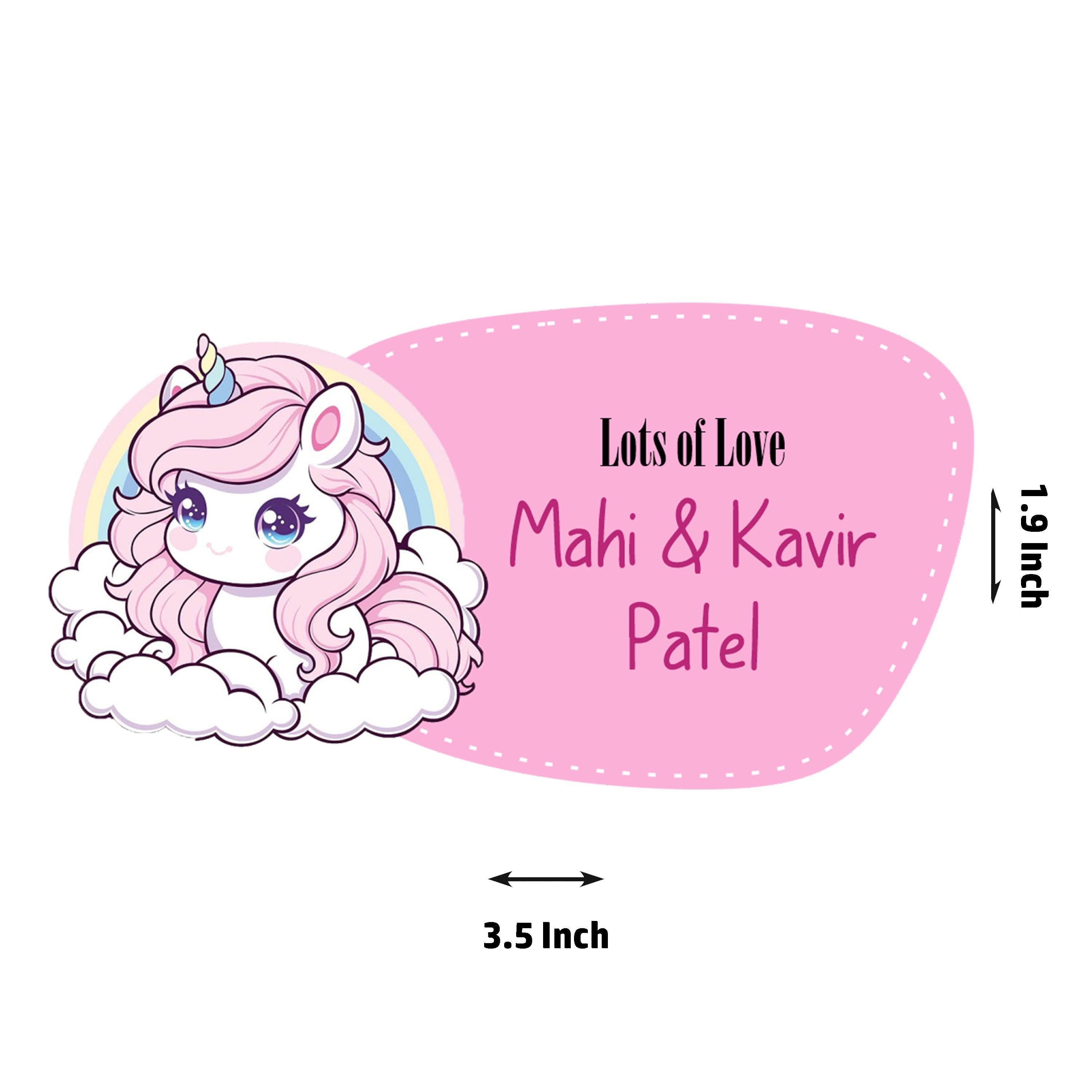 Die-Cut Gift Tags/Gift Labels - Unicorn Design