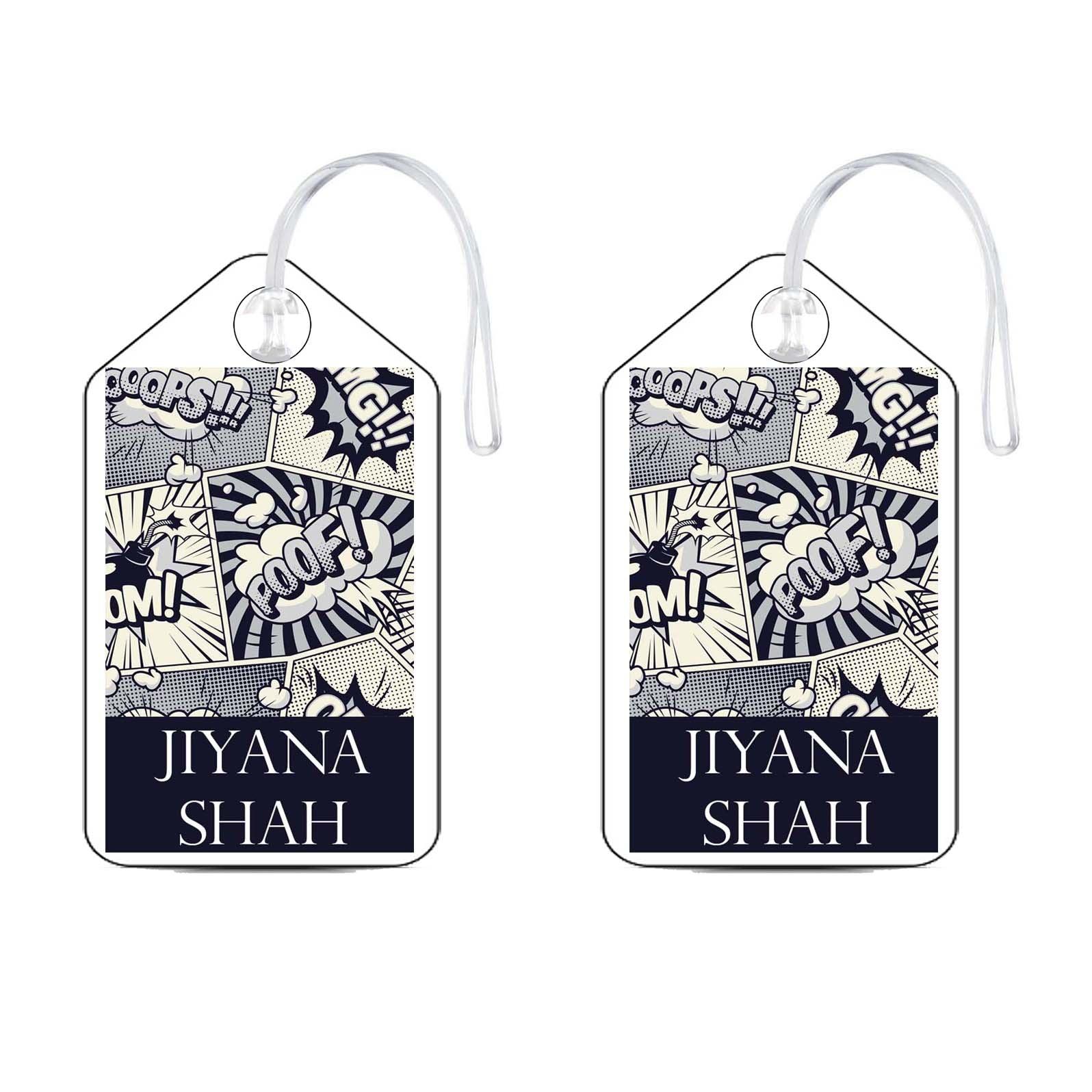 Bag Tags Comic Strip Design - Set of 5 Chatterbox Labels