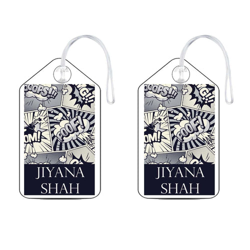 Bag Tags Comic Strip Design - Set of 5 Chatterbox Labels
