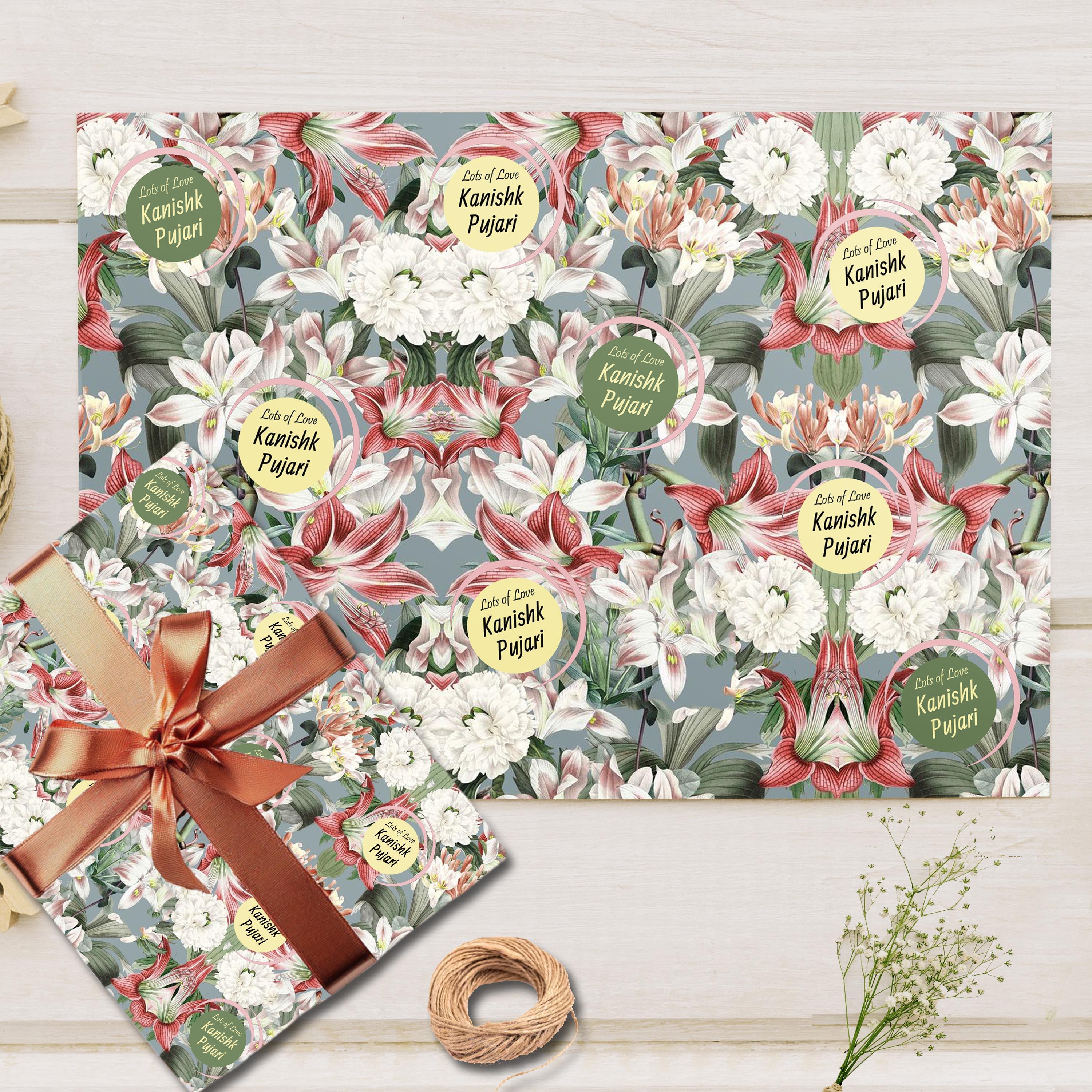 Custom Gift Wrapping Paper - Blooming Mirage- 10 sheets