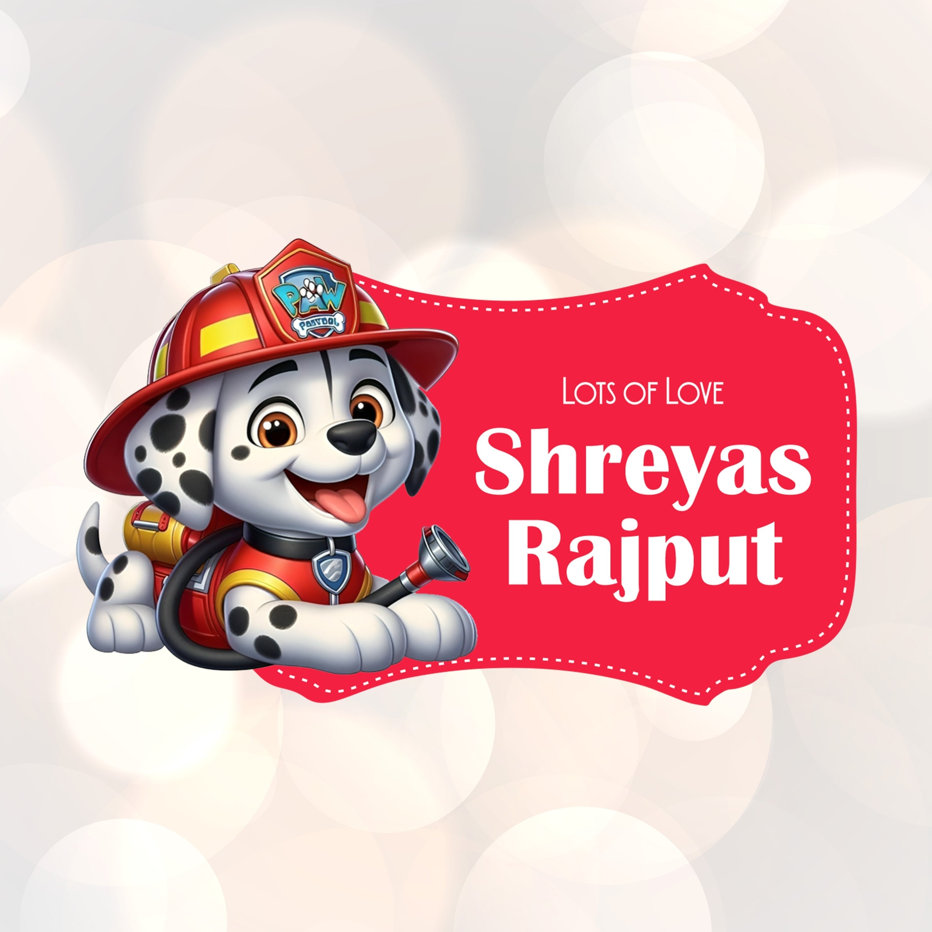 Die-Cut Gift Tags/Gift Labels - Paw Patrol Design