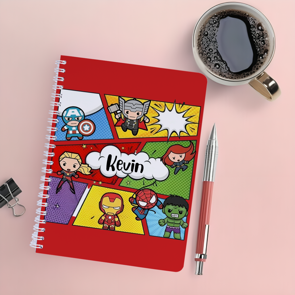 Personalised Notebook - A5 size - Superhero
