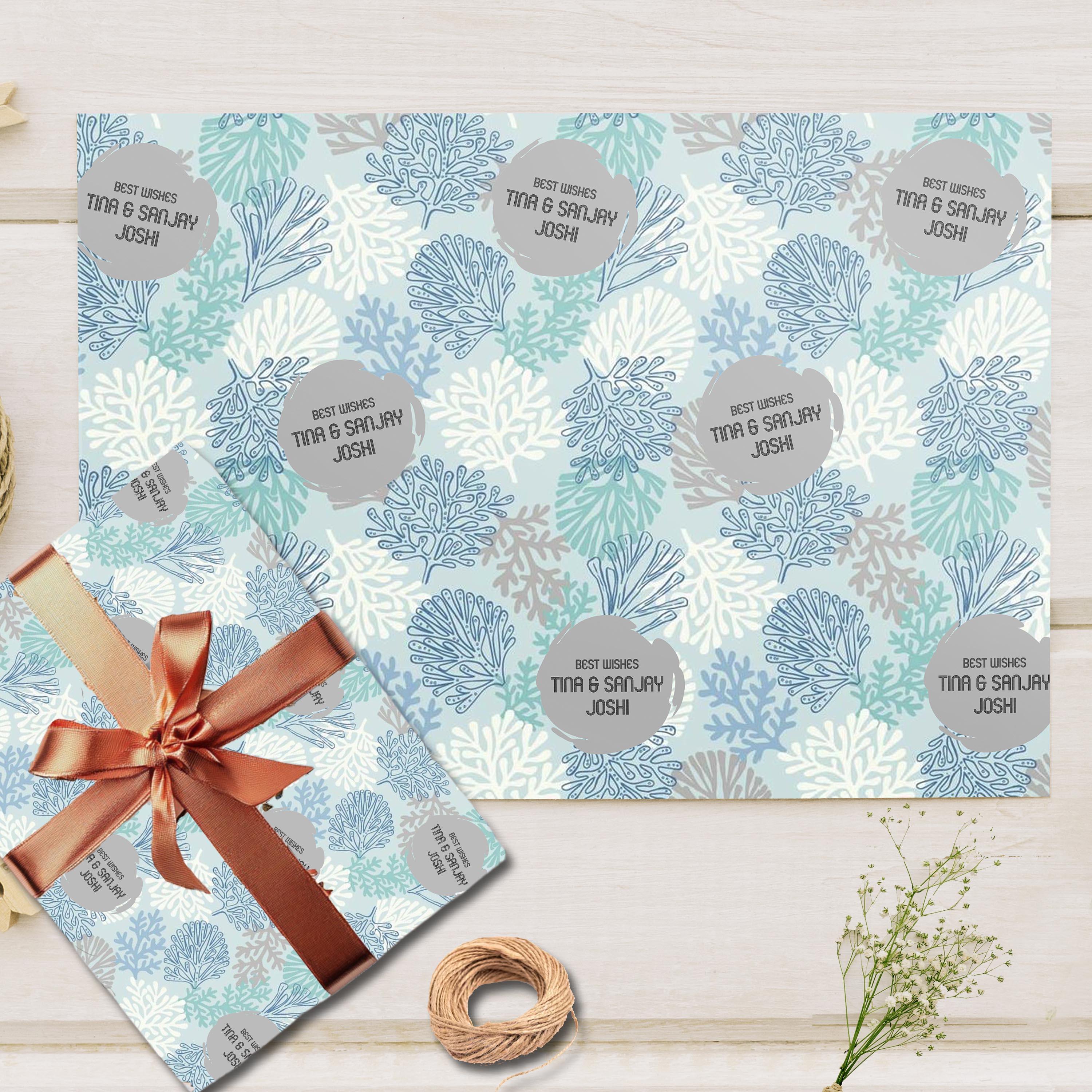 Custom Gift Wrapping Paper - Oceanic Flora