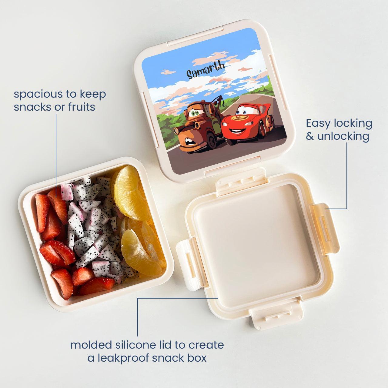 Custom Snack Box & Lunch Box for kids - Cars Theme