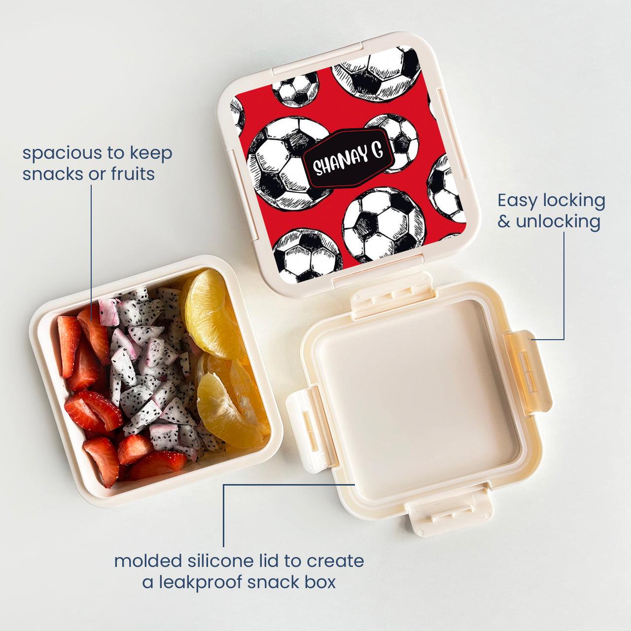 Custom Snack Box & Lunch Box for kids - Football Design