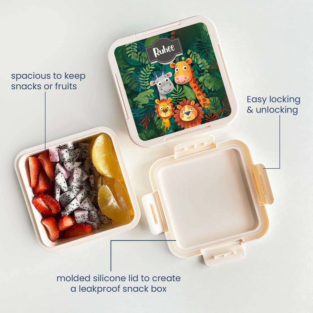 Custom Snack Box & Lunch Box for kids - Jungle Safari Theme