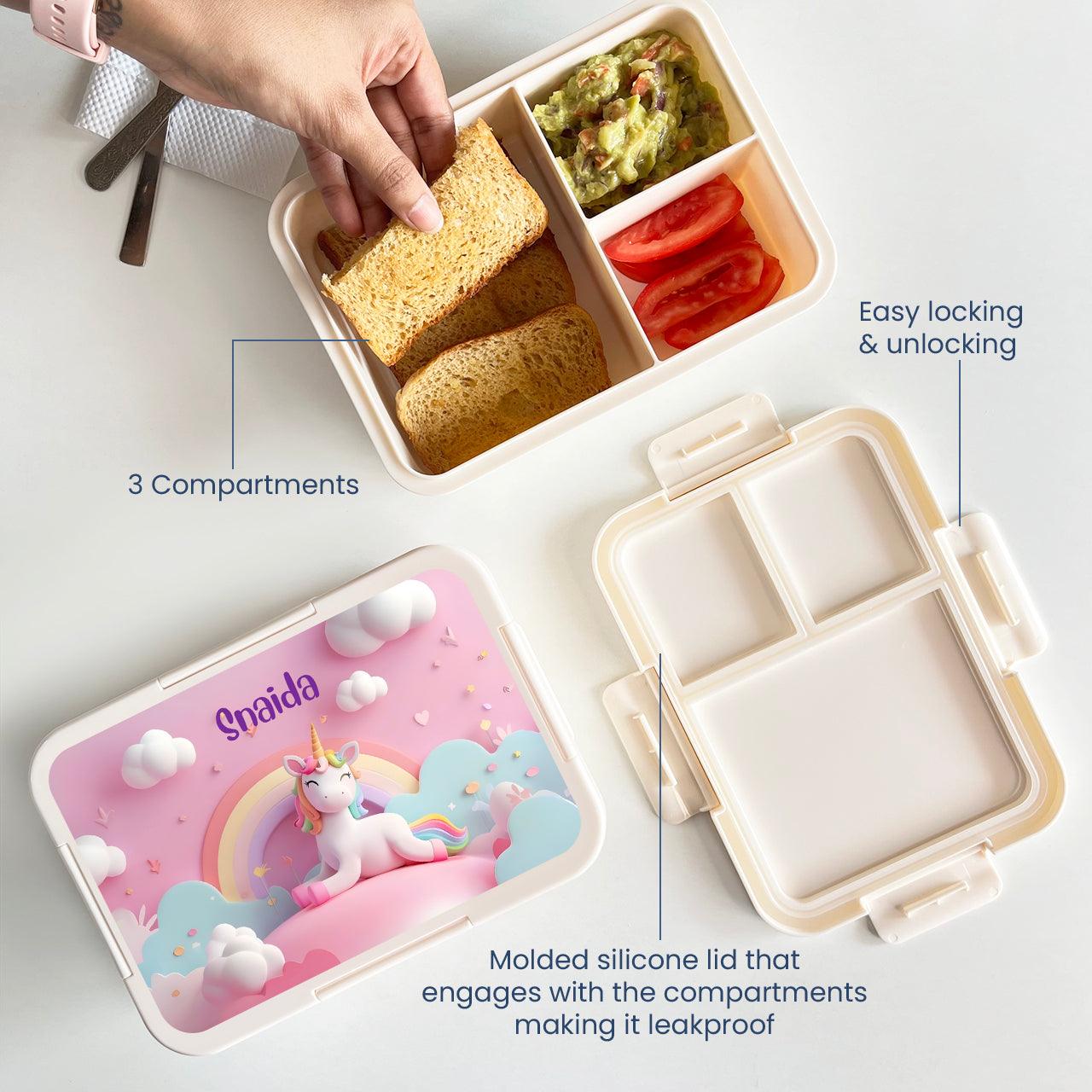Custom Snack Box & Lunch Box for kids - Unicorn Design