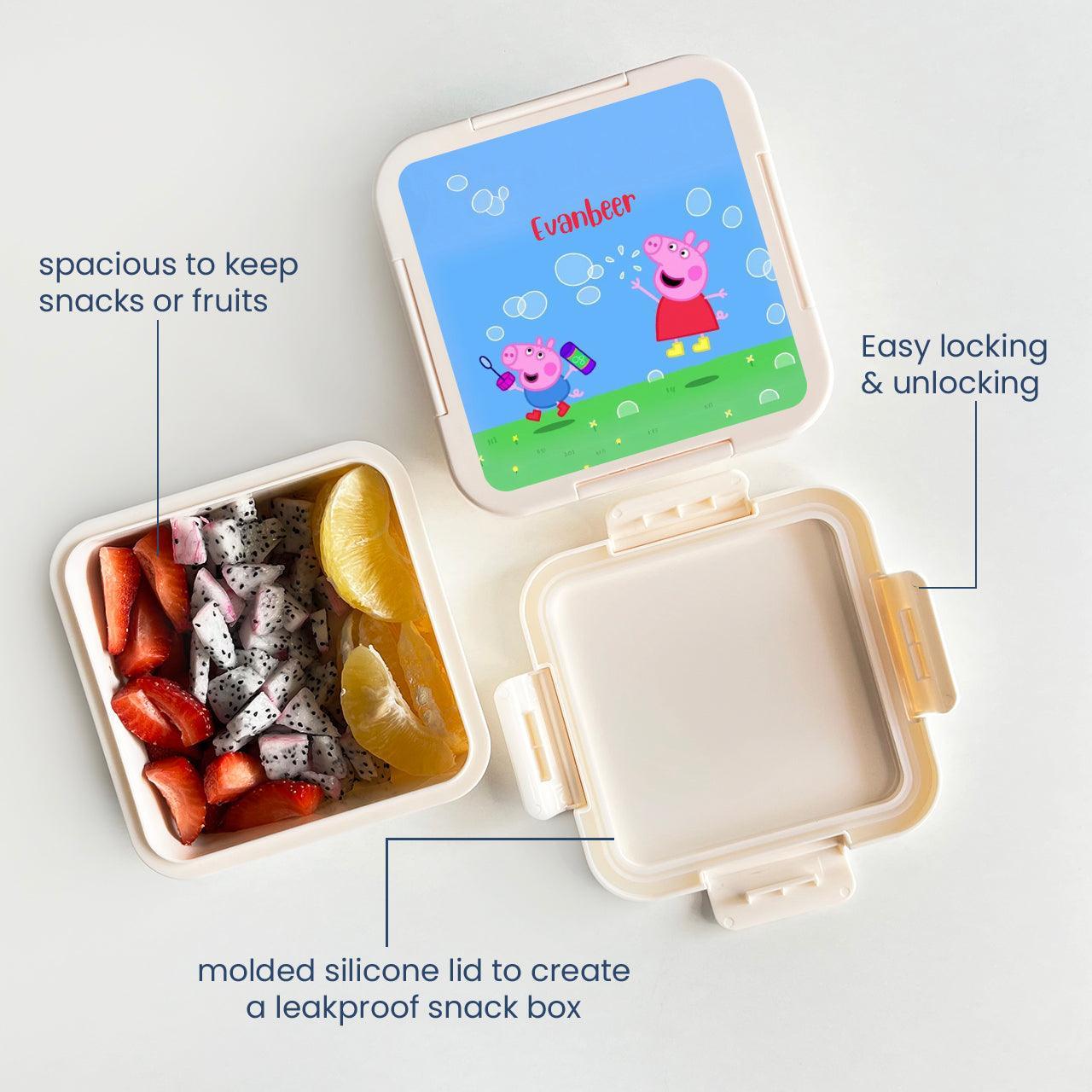 Custom Snack Box & Lunch Box for kids - Peppa Design