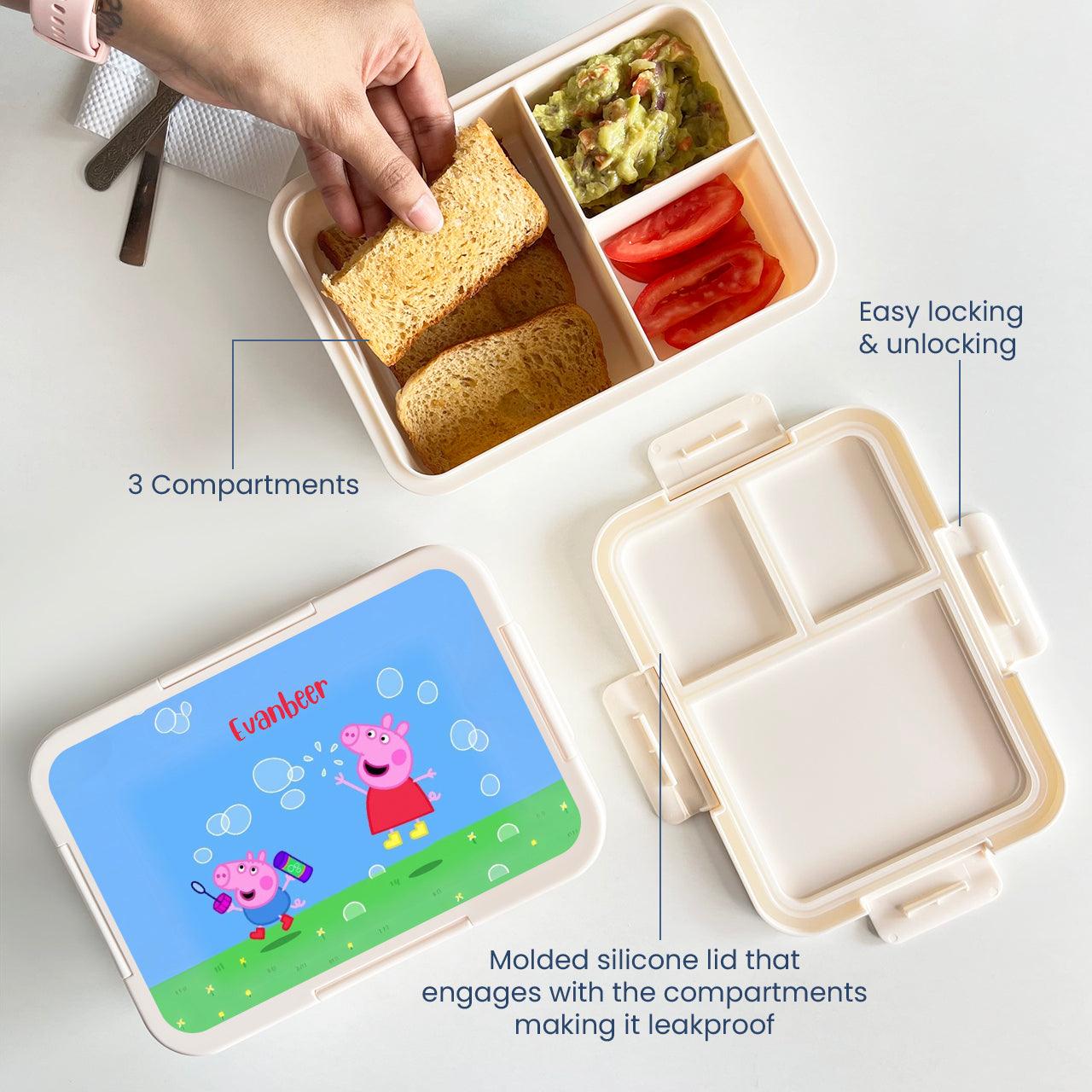 Custom Snack Box & Lunch Box for kids - Peppa Design
