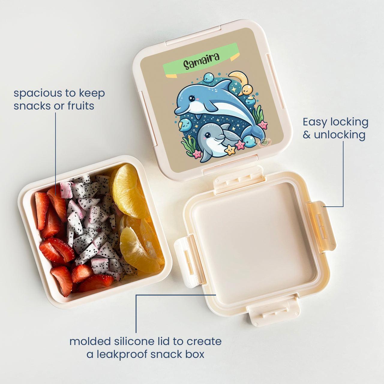 Custom Snack Box & Lunch Box for kids - Dolphin Design