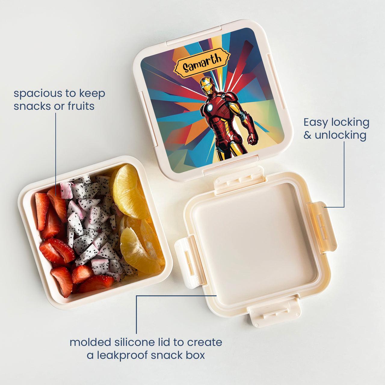 Custom Snack Box & Lunch Box for kids - Iron Man Design