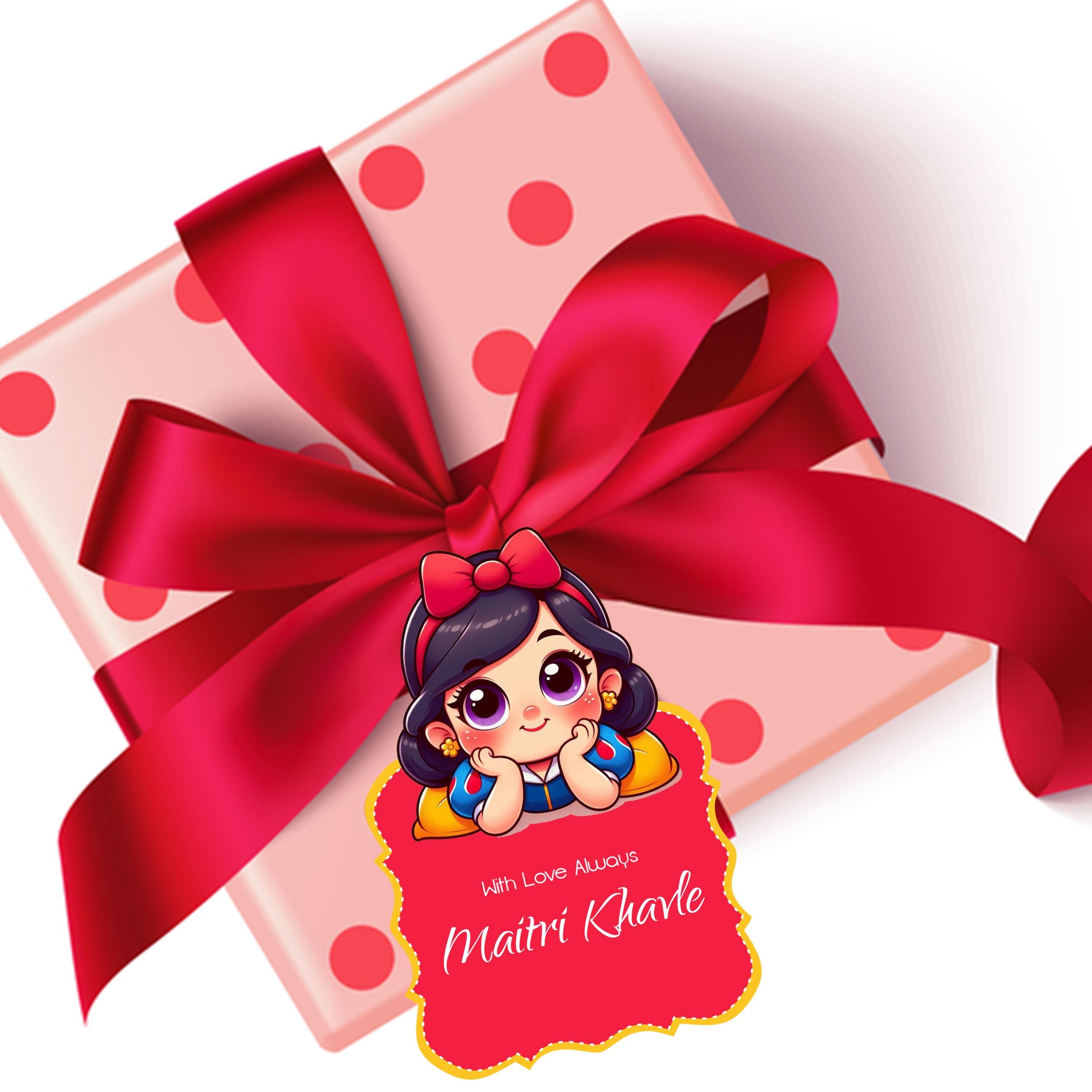 Die-Cut Gift Tags/Gift Labels - Snow White Design