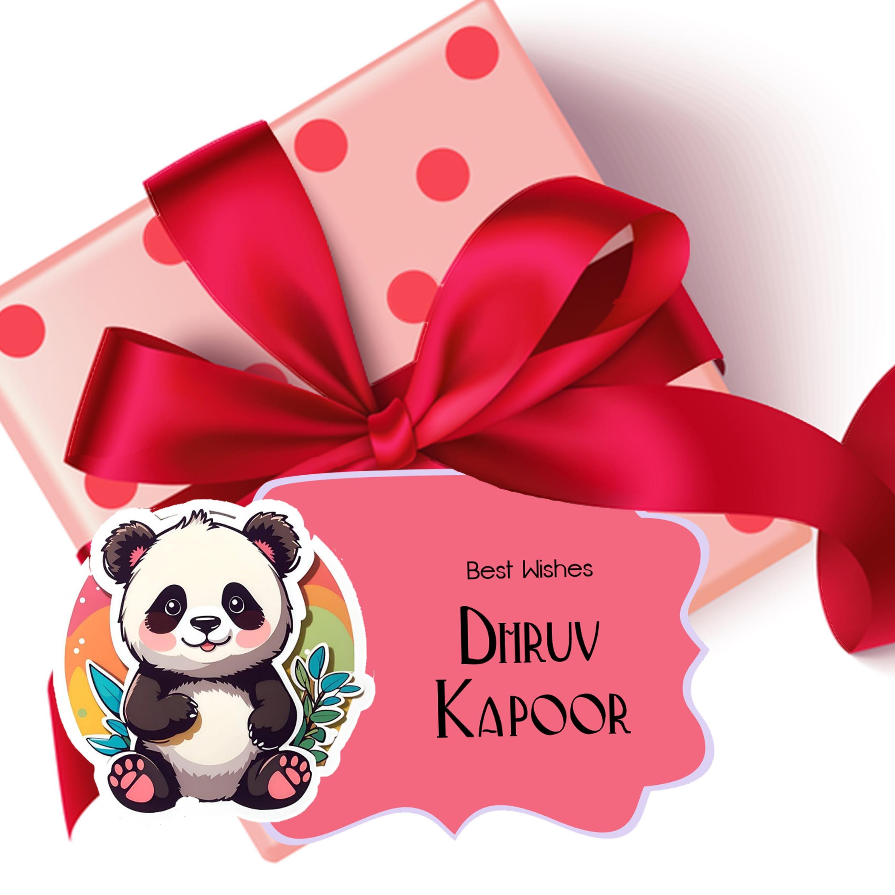 Die-Cut Gift Tags/Gift Labels - Panda Love Design