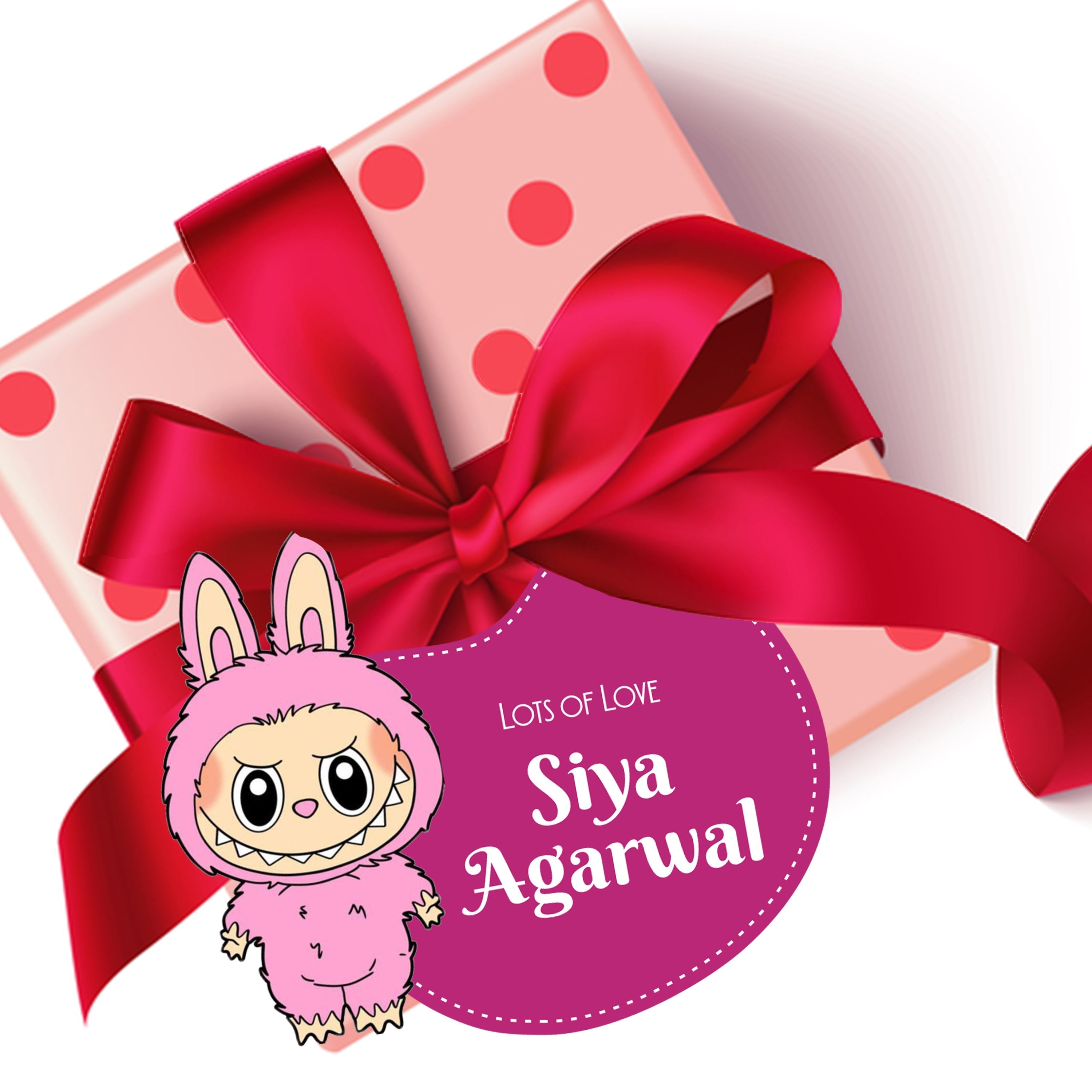 Die-Cut Gift Tags/Gift Labels - Labubu Design