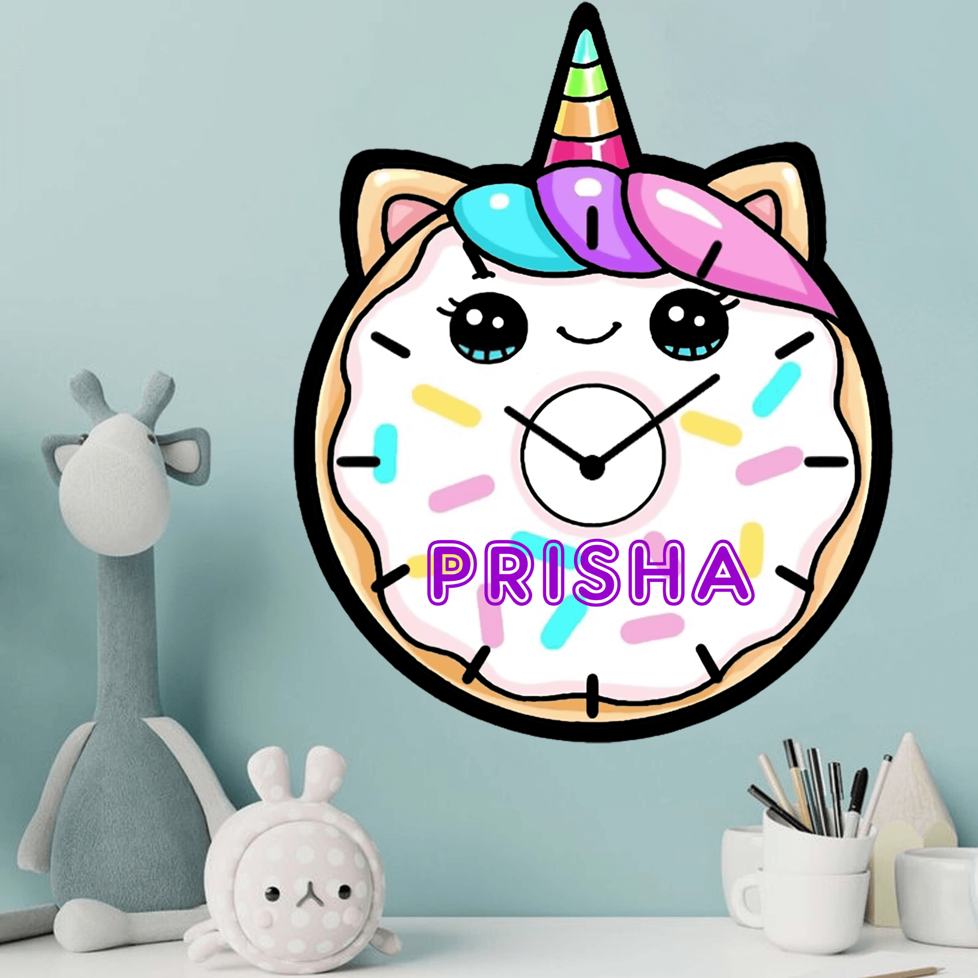 Personalised Acrylic Wall Clock - Uniclock Theme