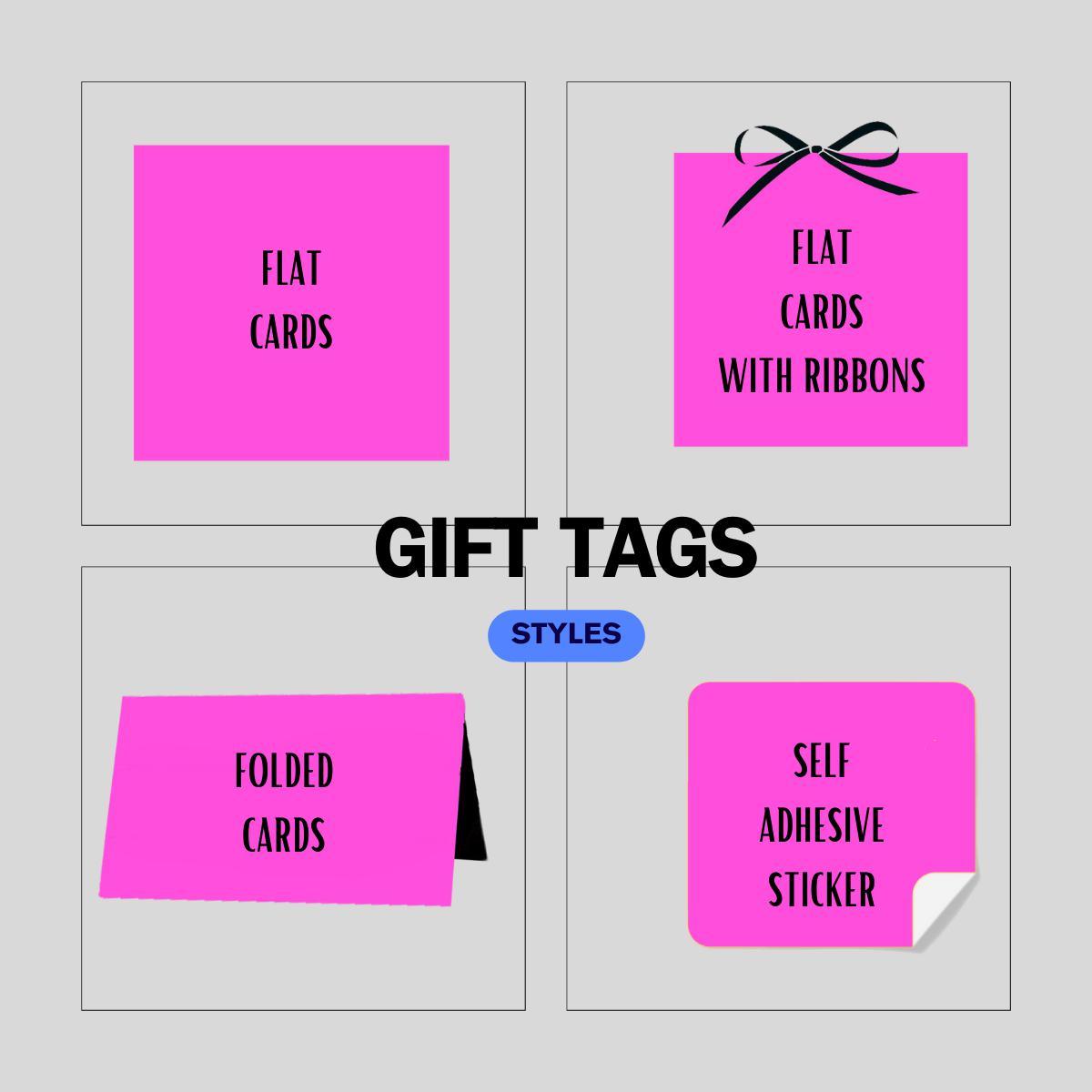 Personalised Gift tags Shades of Pink - Set of 10