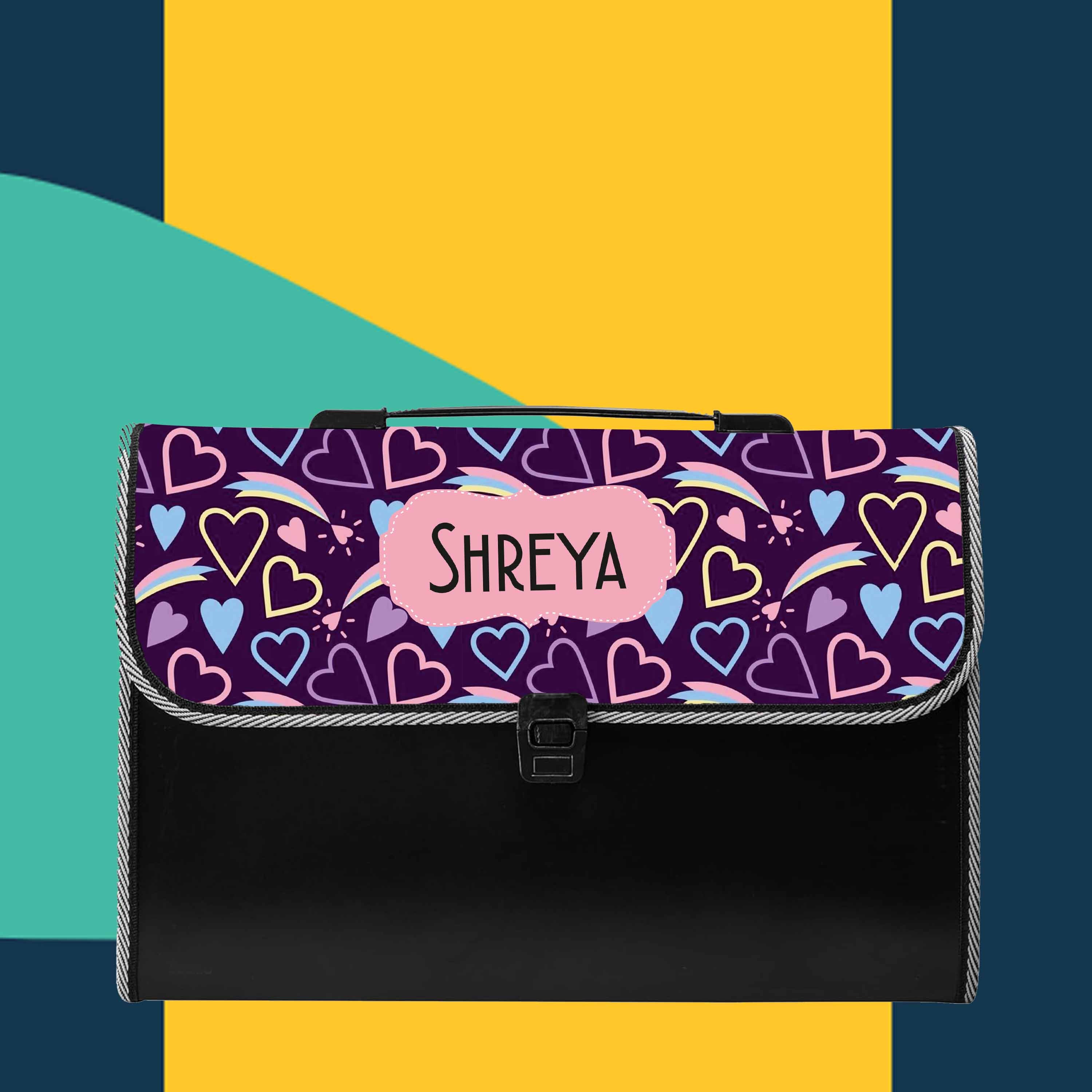 Personalized File Folders  - Tiny Hearts theme