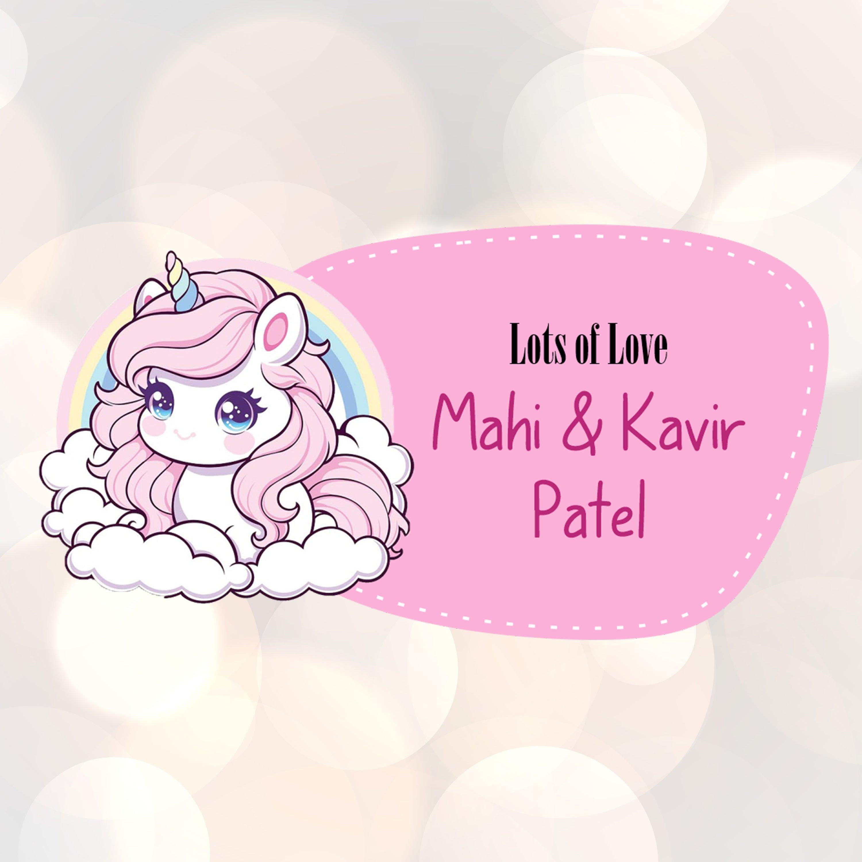 Die-Cut Gift Tags/Gift Labels - Unicorn Design