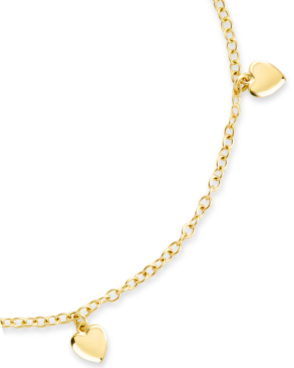 Farrah Stationed Flat Heart Bracelet