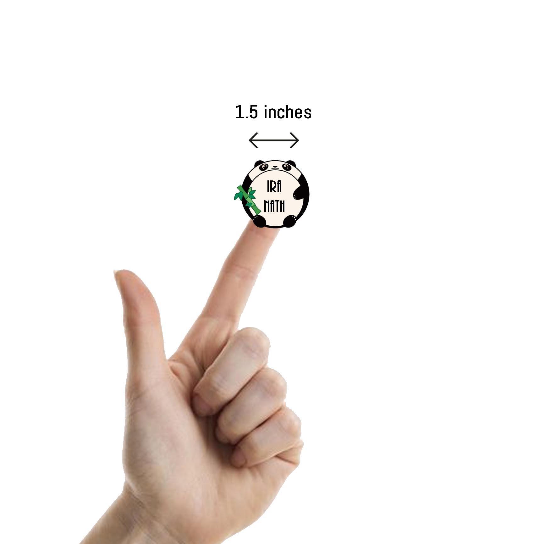 Personalised Waterproof Small Label- Panda Theme Chatterbox Labels