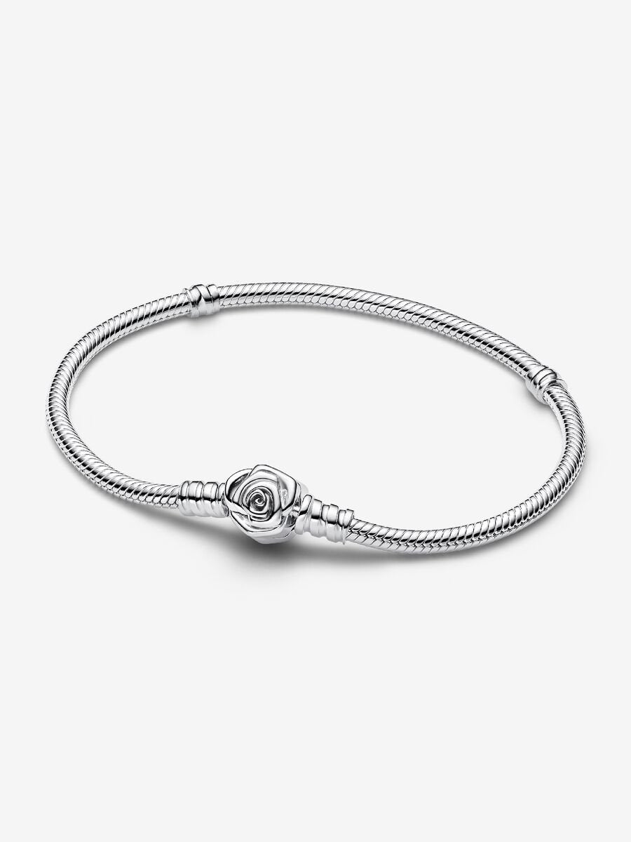 Rose Clasp Snake Chain Bracelet