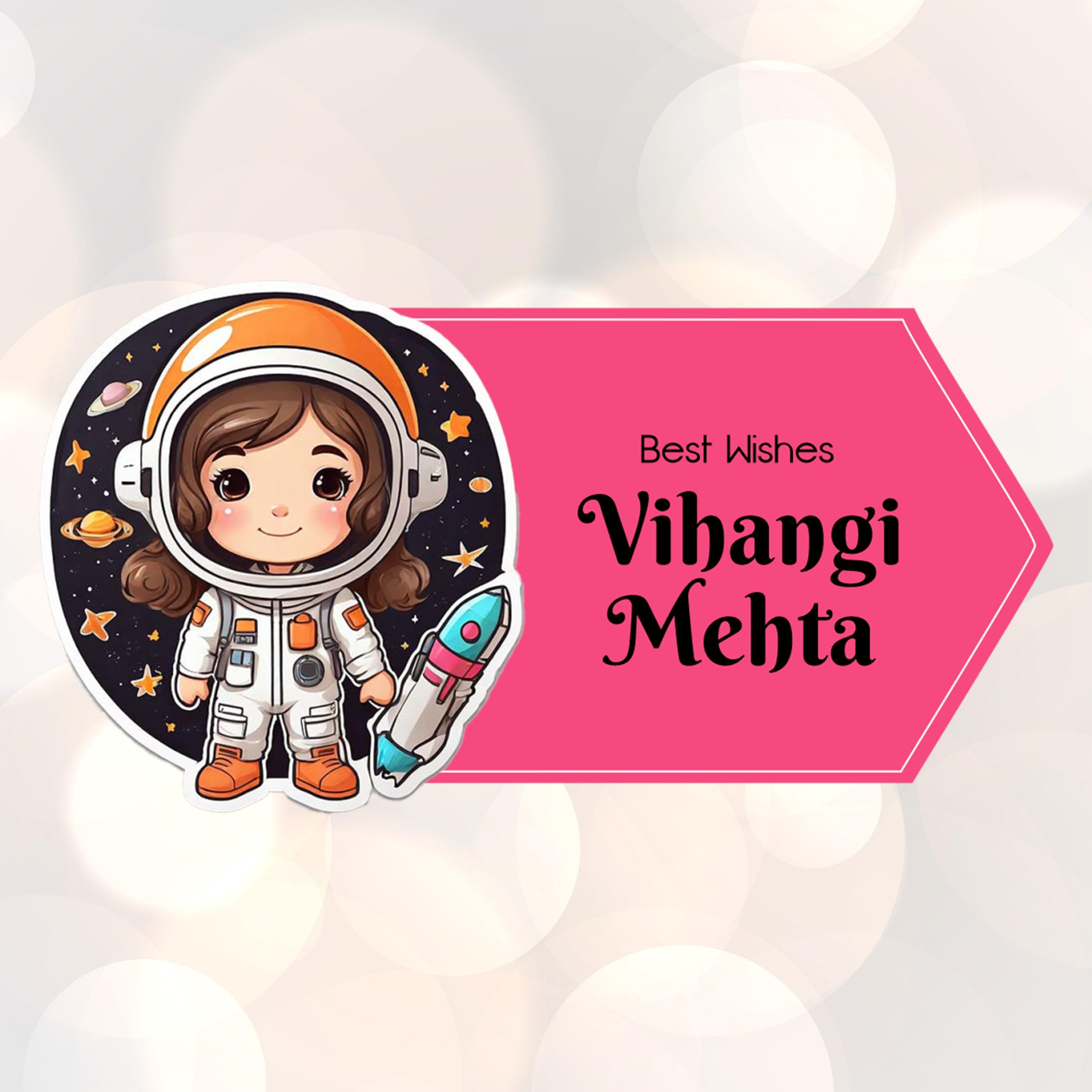 Die-Cut Gift Tags/Gift Labels - Galaxy Girl