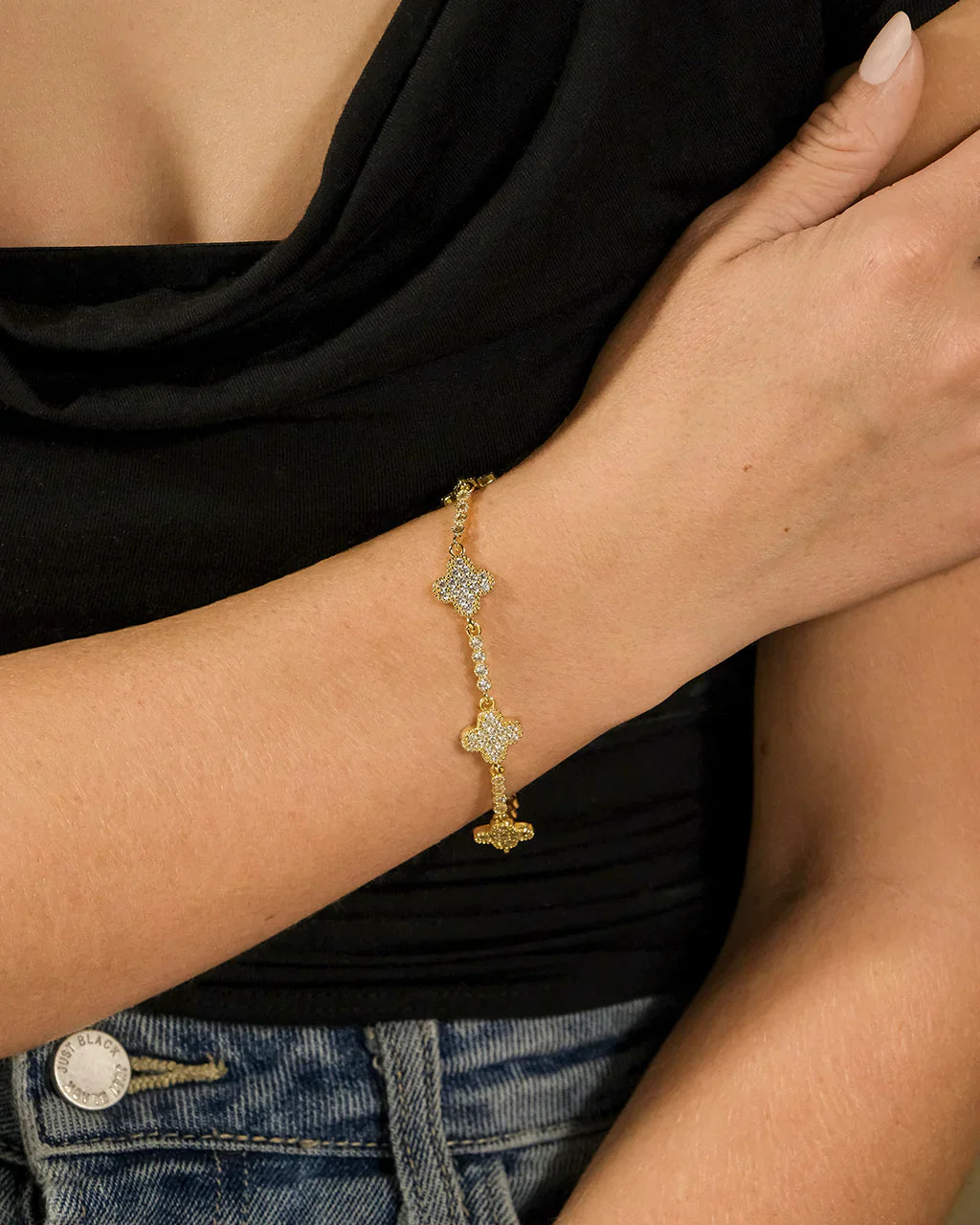 Laurel CZ Link Bracelet