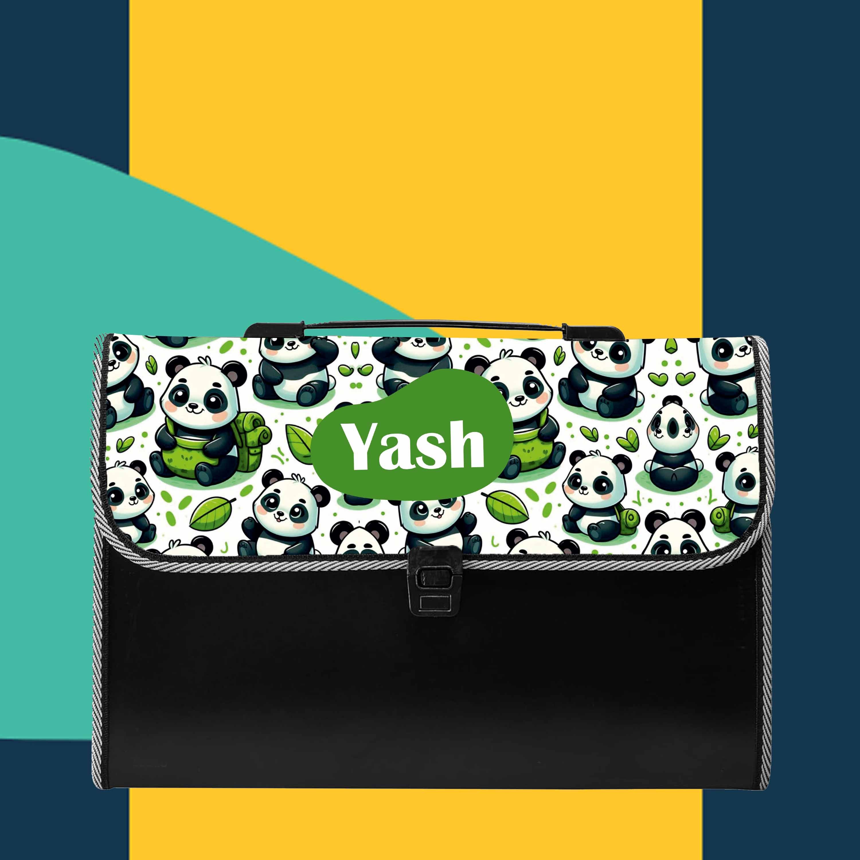 Personalized File Folders  - Cute Panda Theme