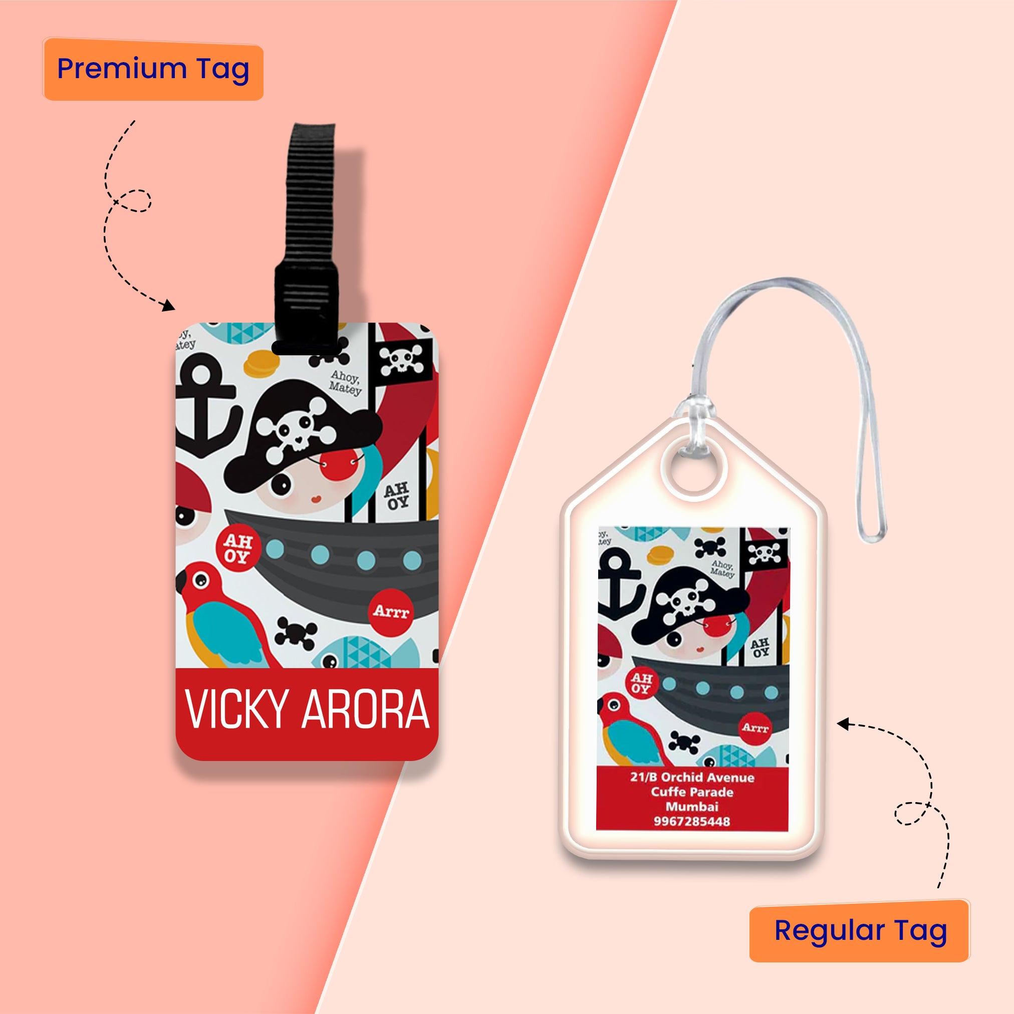 Personalized Bag Tags for Kids - Set of 5 - Ahoy Design