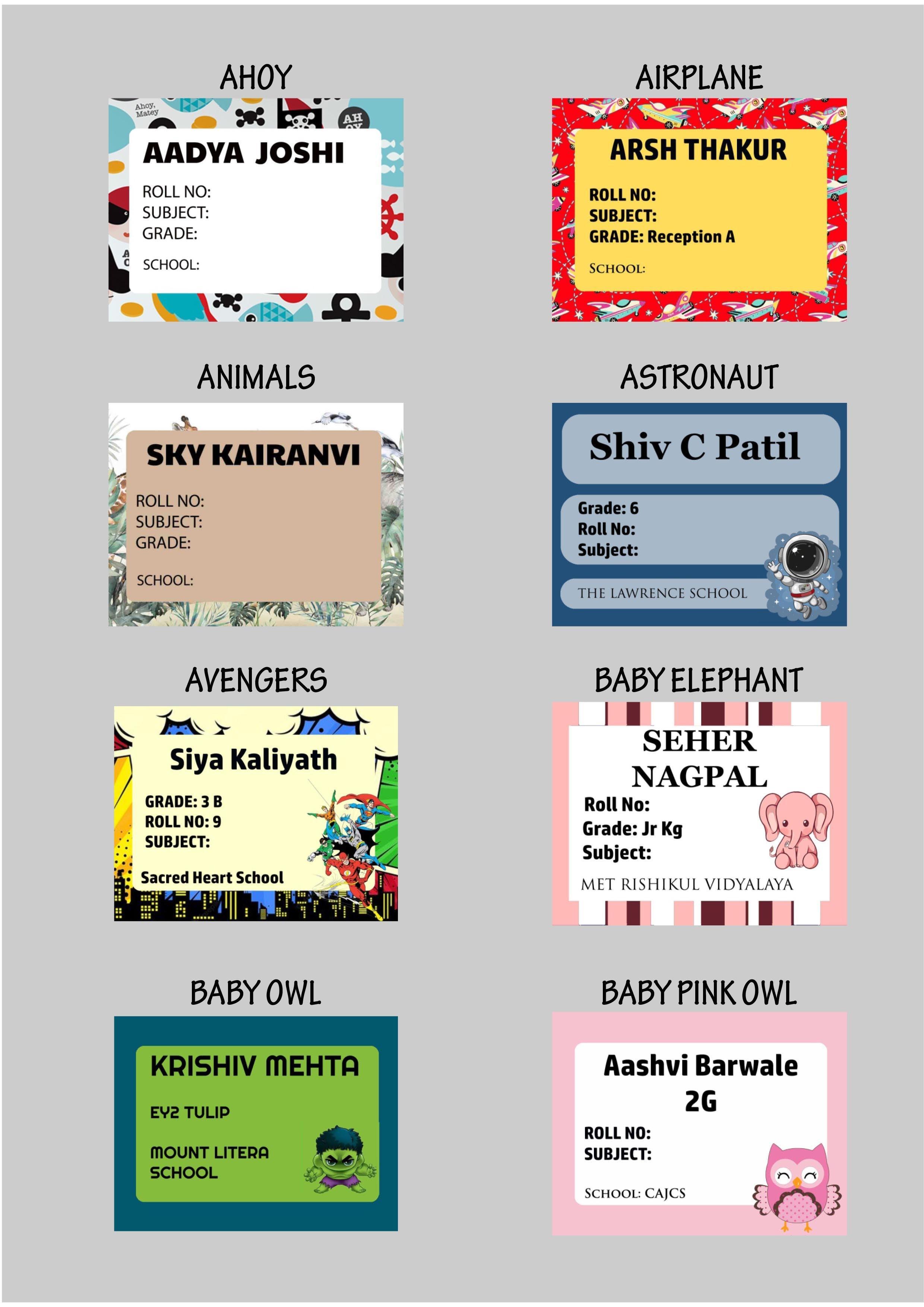Personalised Book Labels & Stickers - Set of 20 Chatterbox Labels