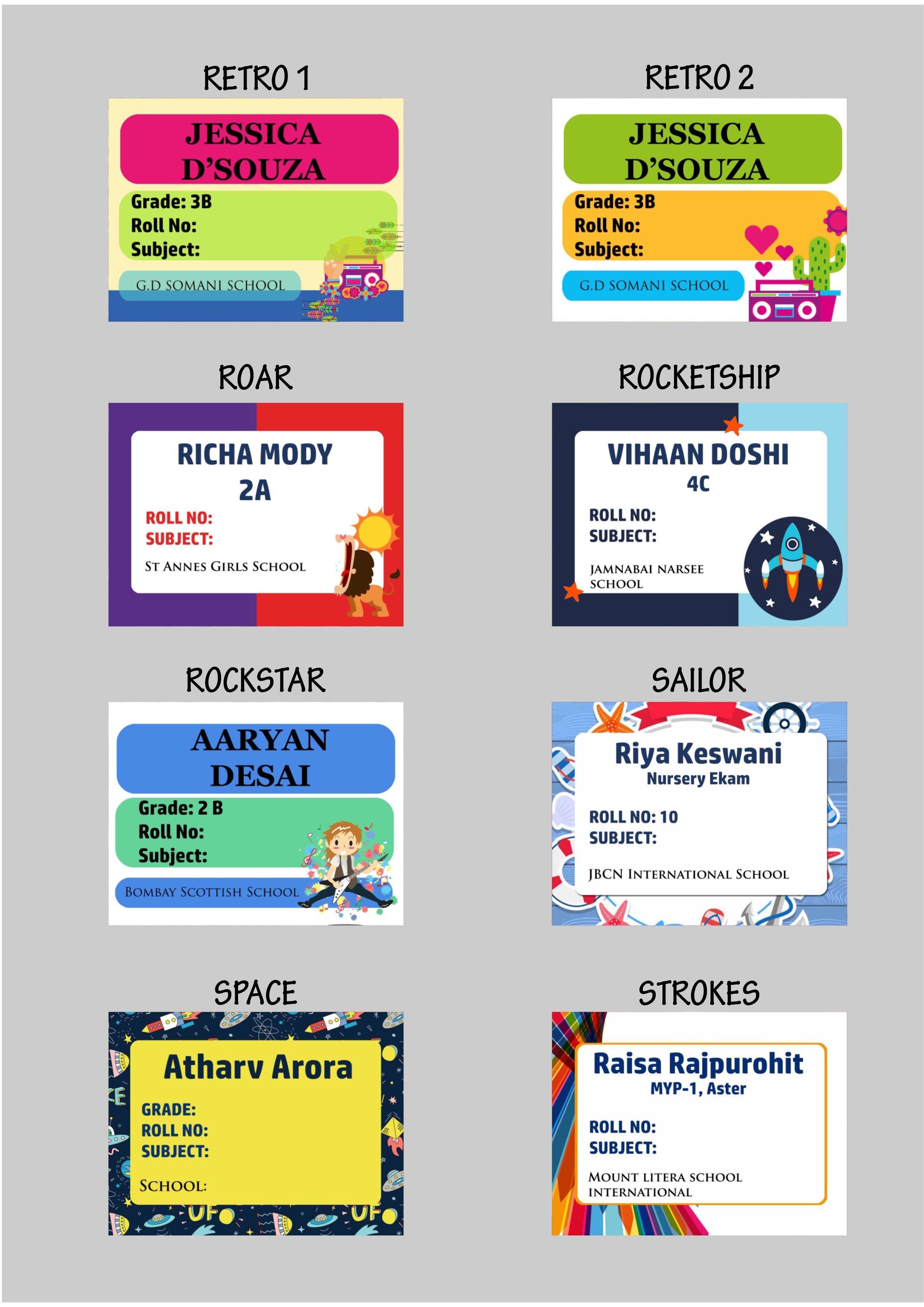 Personalised Book Labels & Stickers - Set of 20 Chatterbox Labels