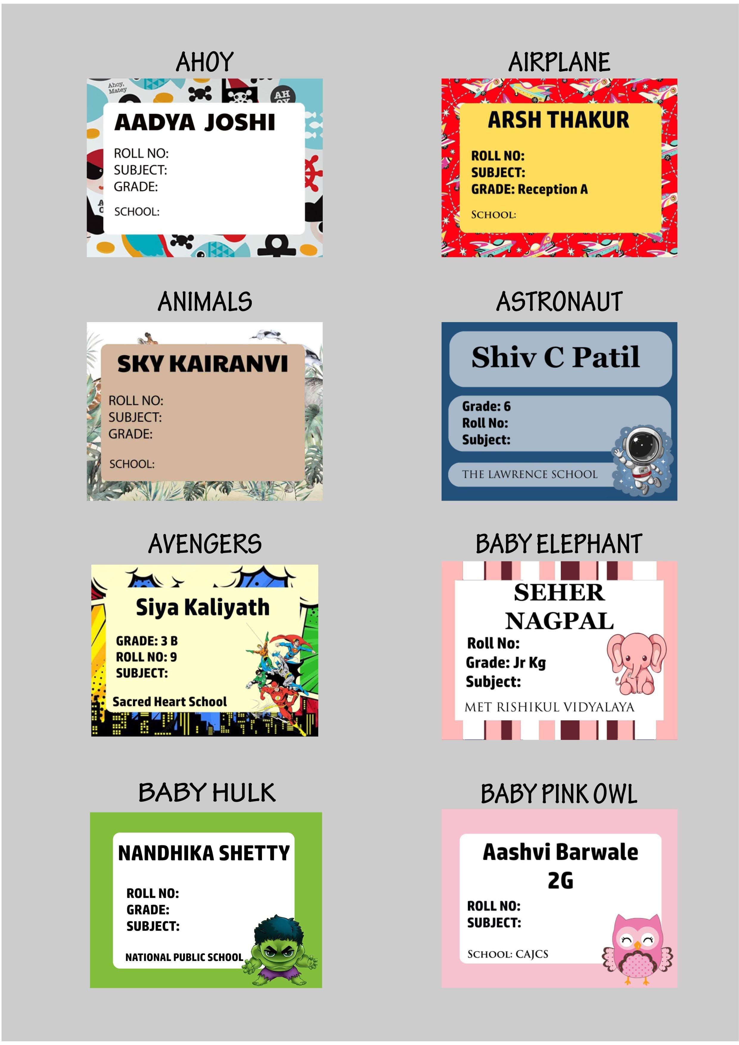 Book Labels & Stickers - Set of 20