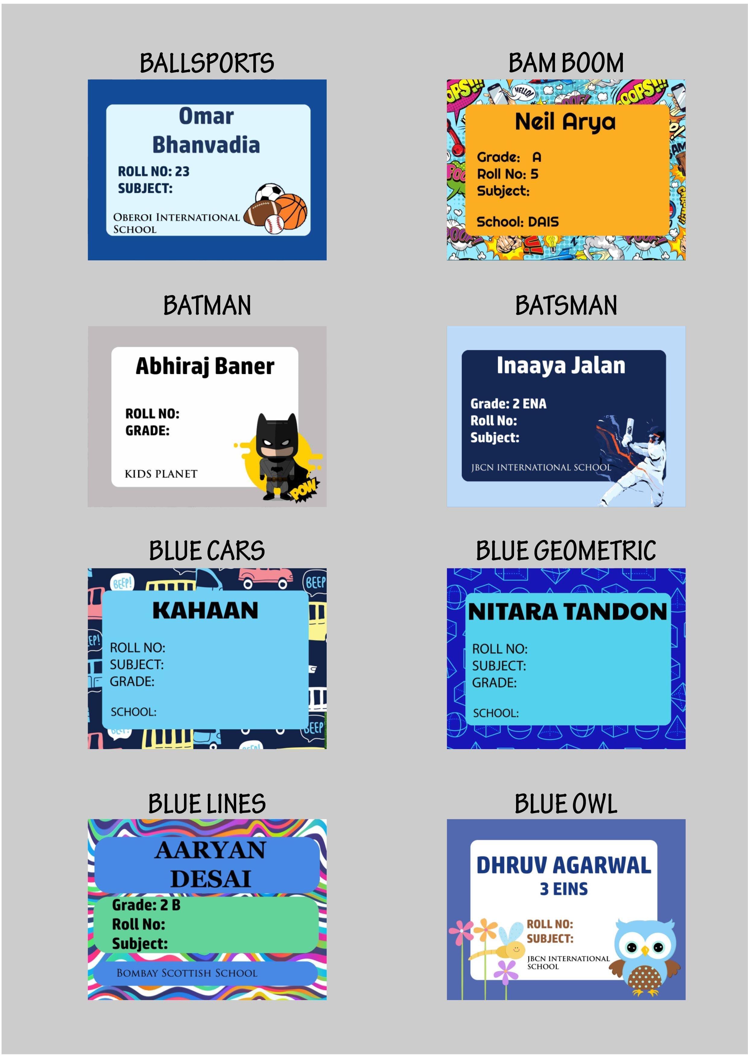 Personalised Book Labels & Stickers - Set of 20 Chatterbox Labels